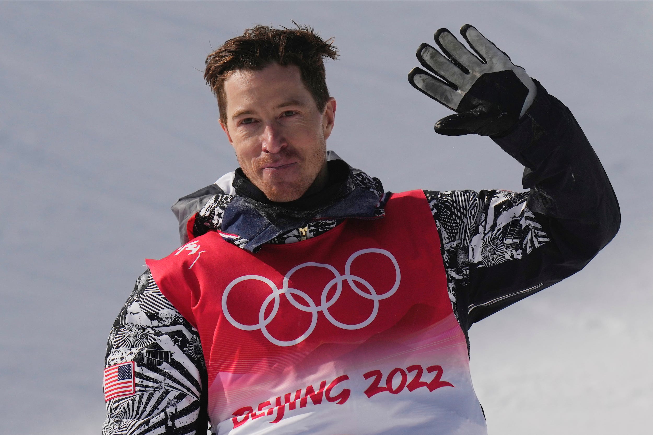 Shaun White waves goodbye.