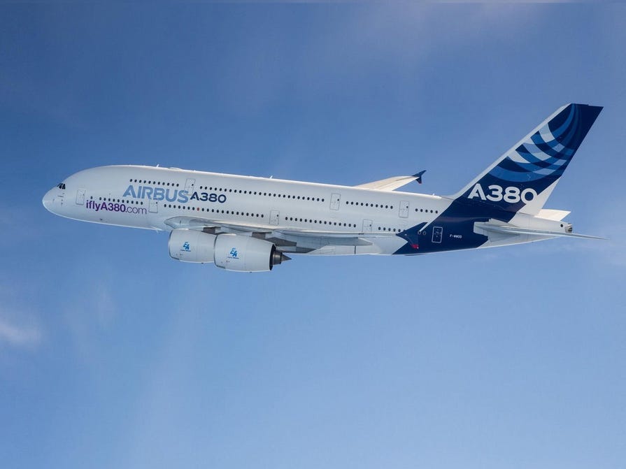 Een Airbus A380. Foto: Airbus