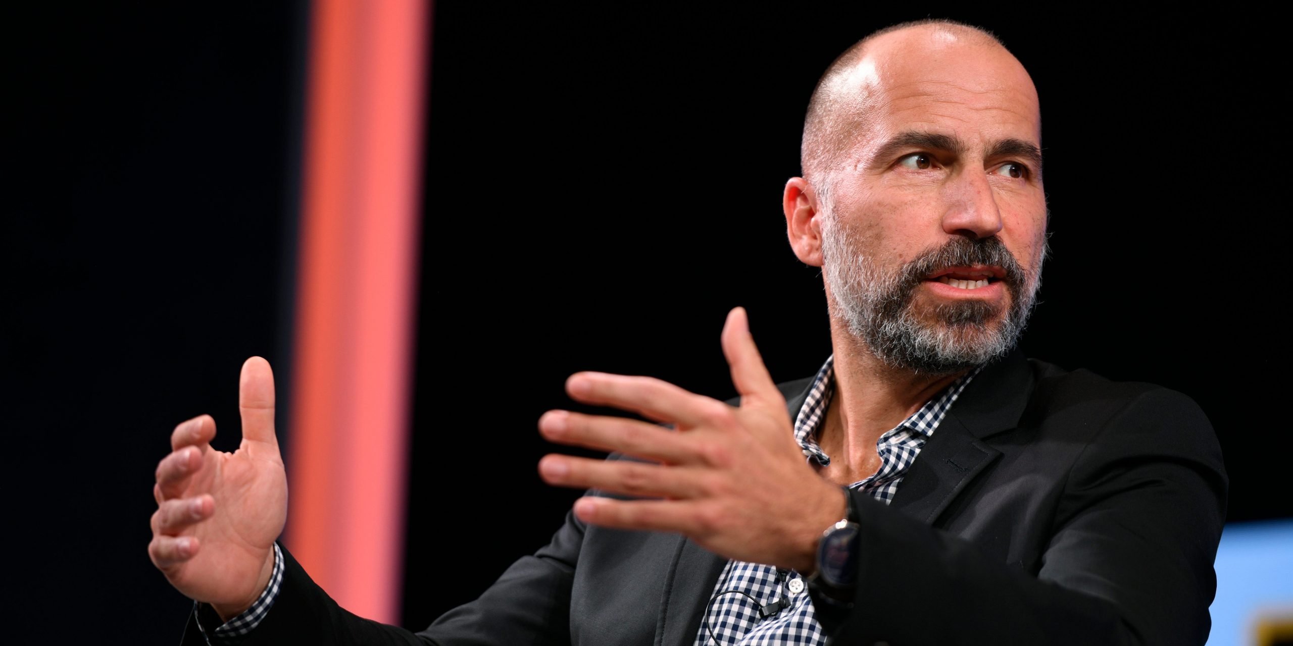 Dara Khosrowshahi, Chief Executive Officer, Uber, speaks onstage during the 2021 Concordia Annual Summit - Day 3 at Sheraton New York on September 22, 2021 in New York City.