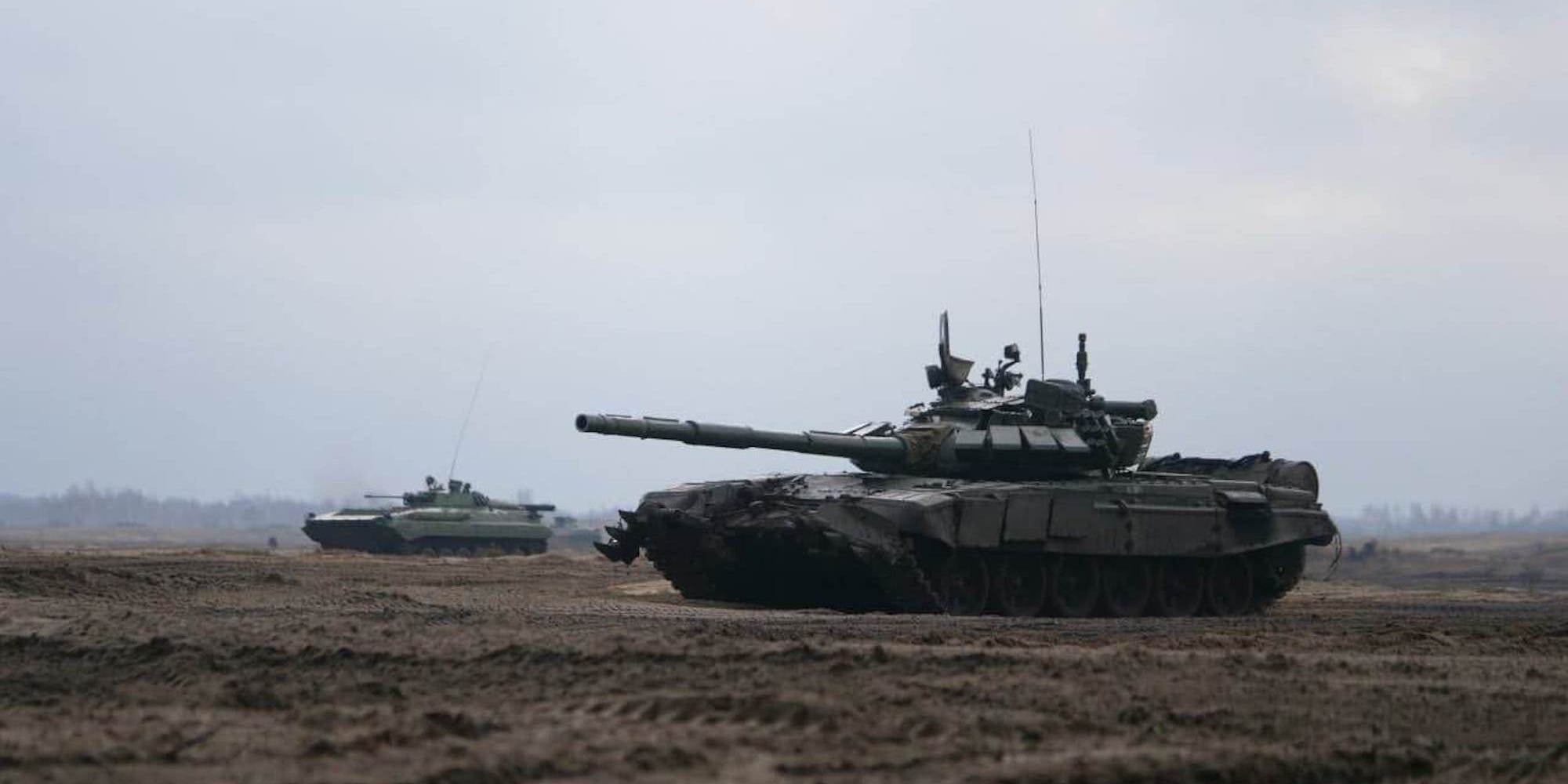 Russian tanks in Belarus