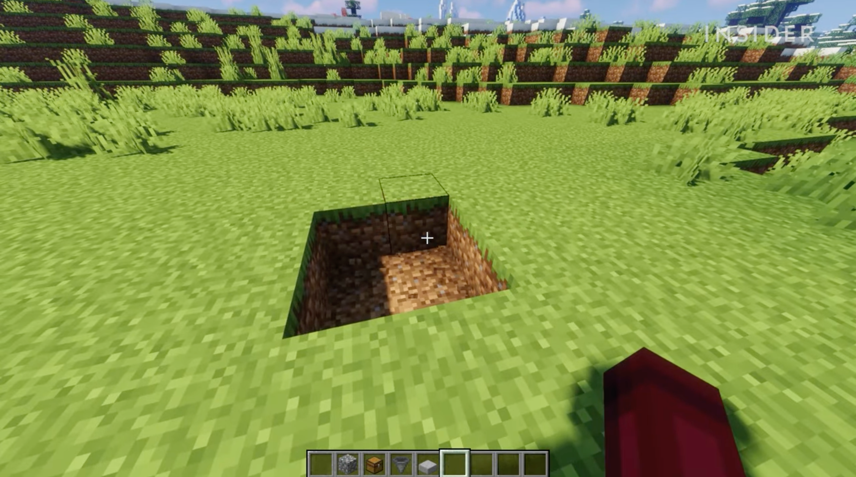 A 2x2 hole in Minecraft.