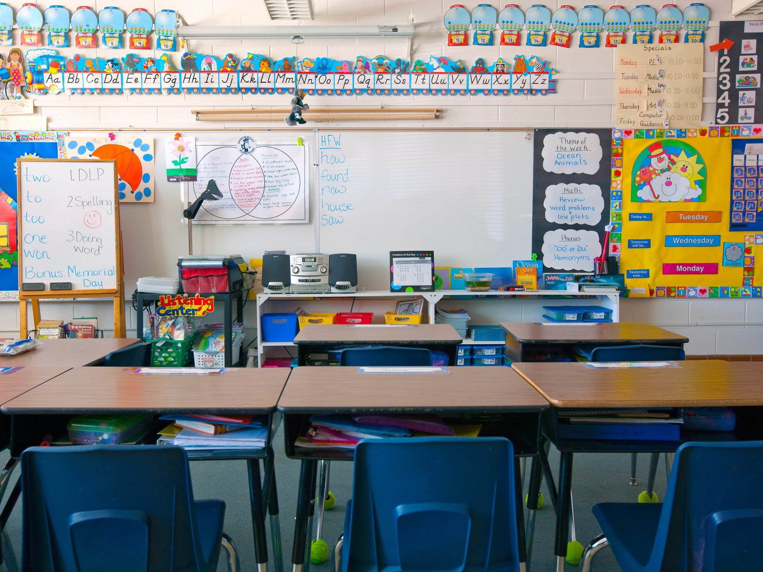 Kindergarten classroom - stock photo