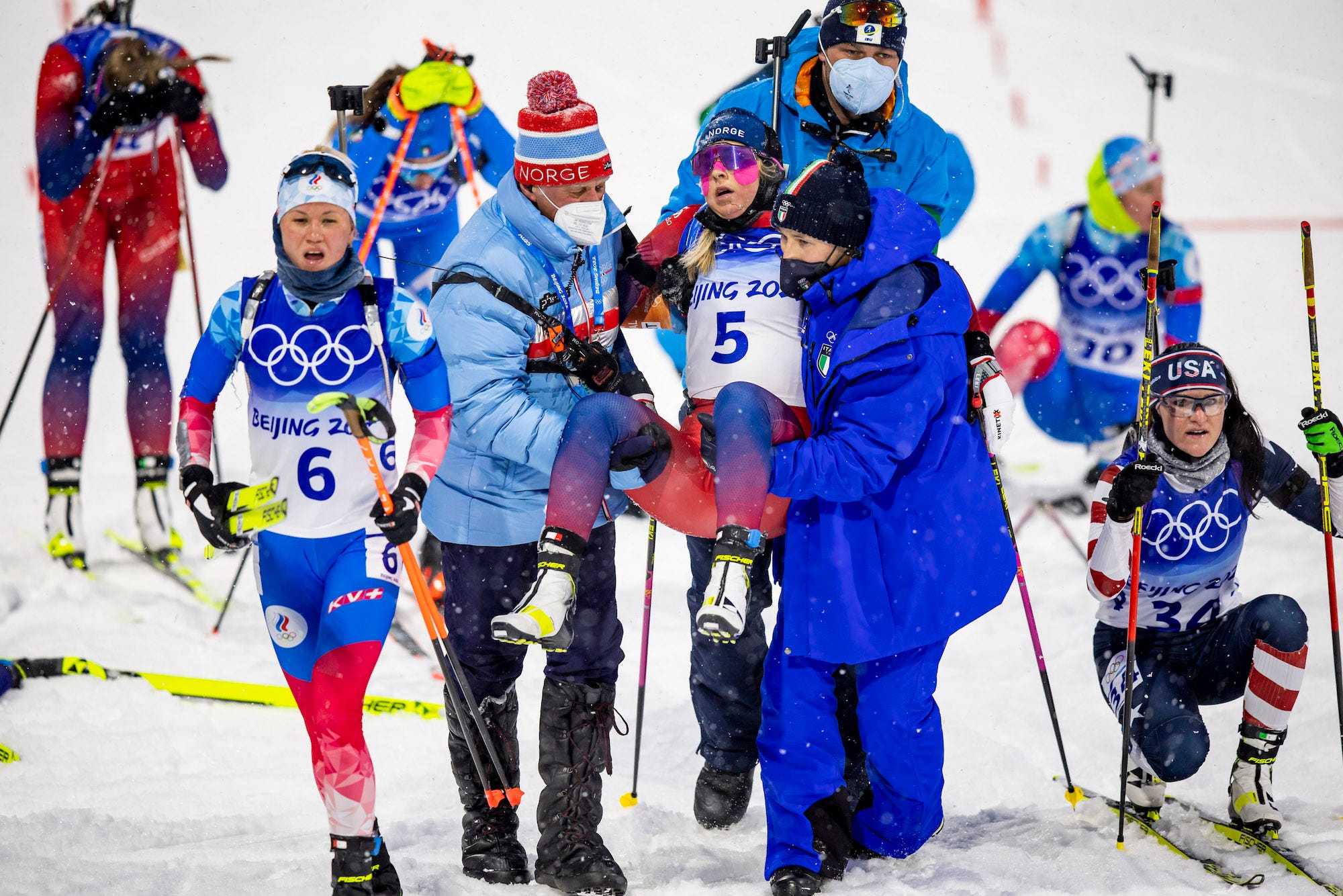 Ingrid Landmark Tandrevold collapsed during the ongoing Winter Olympics.
