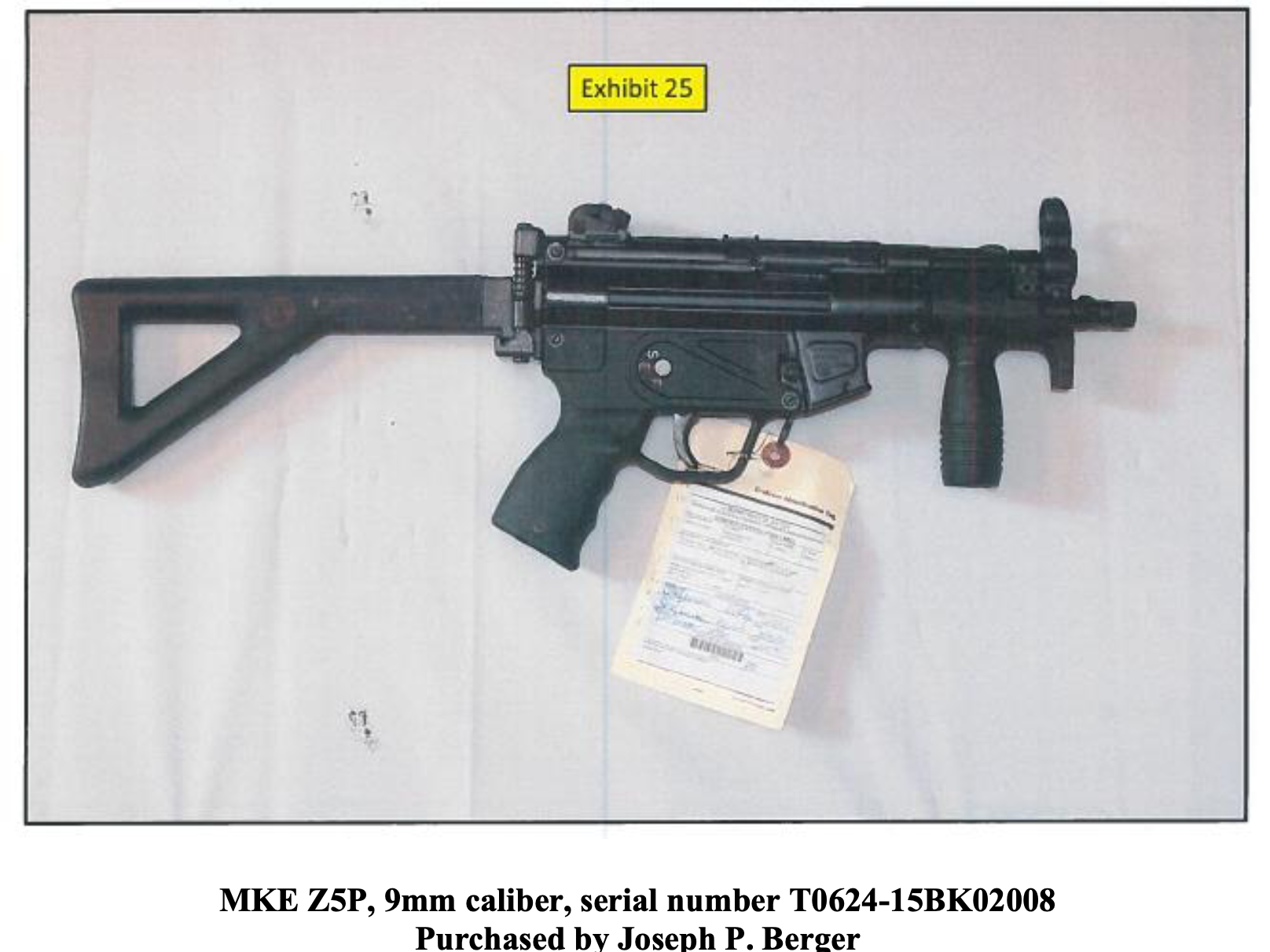 A gun pictured in court documents.