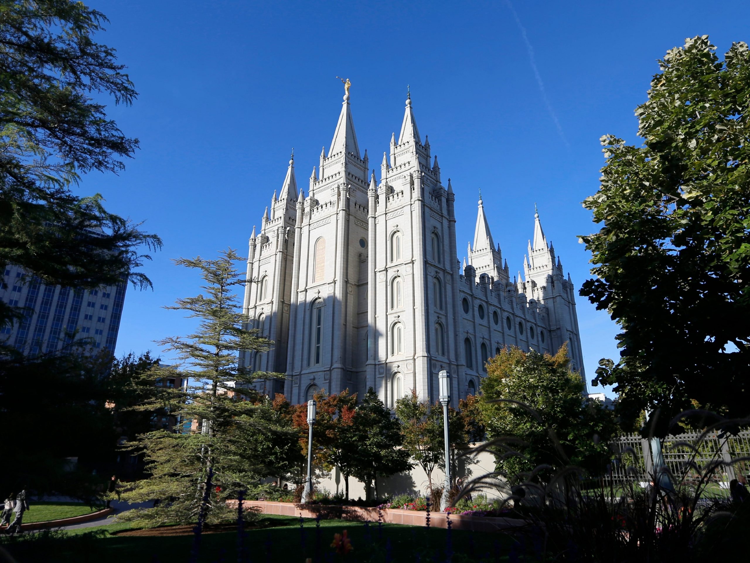 The Salt Lake Temple, a temple of The Church of Jesus Christ of Latter-day Saints on Temple Square in Salt Lake City, Utah.