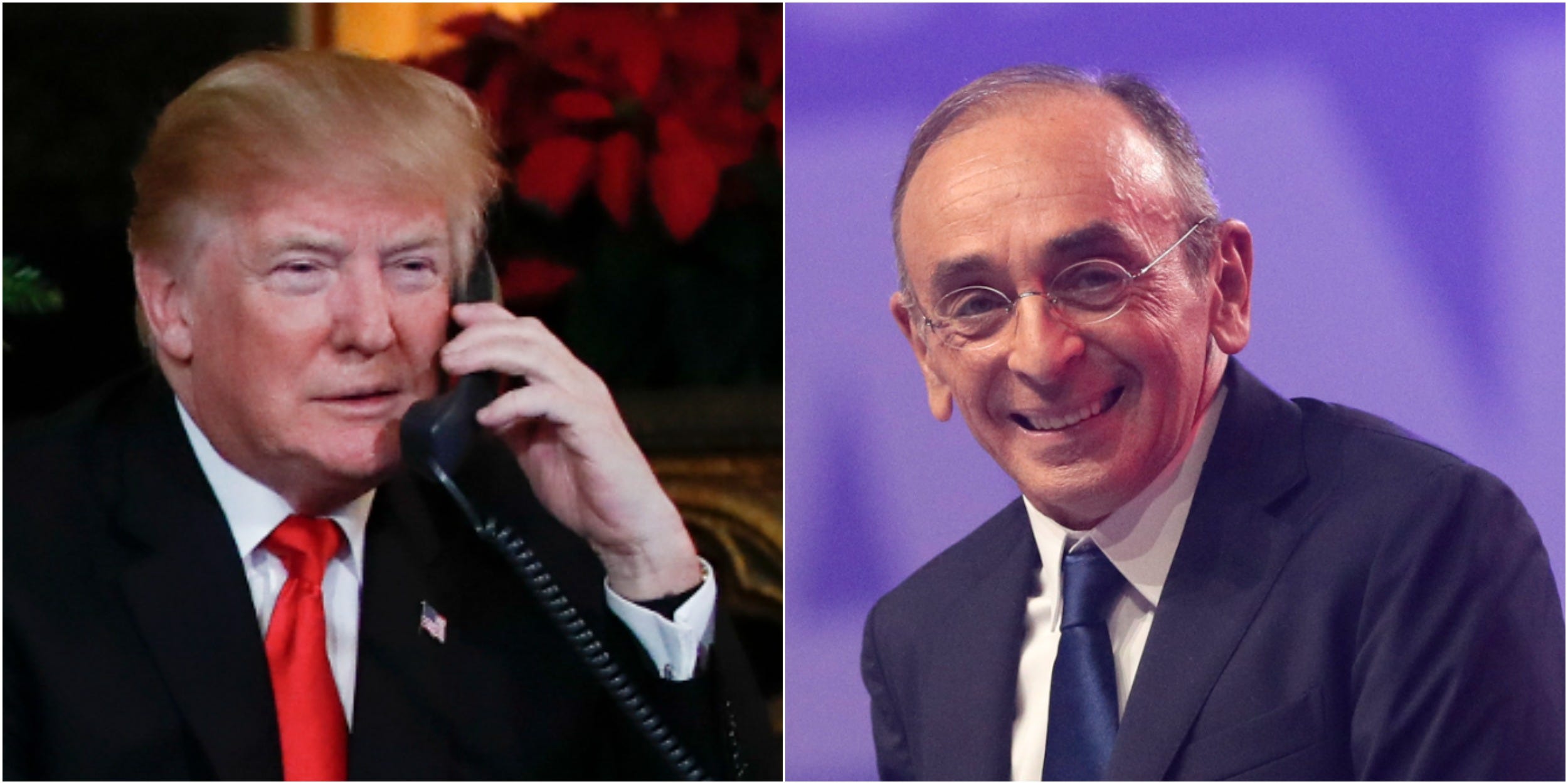 Collage: Donald Trump and Eric Zemmour