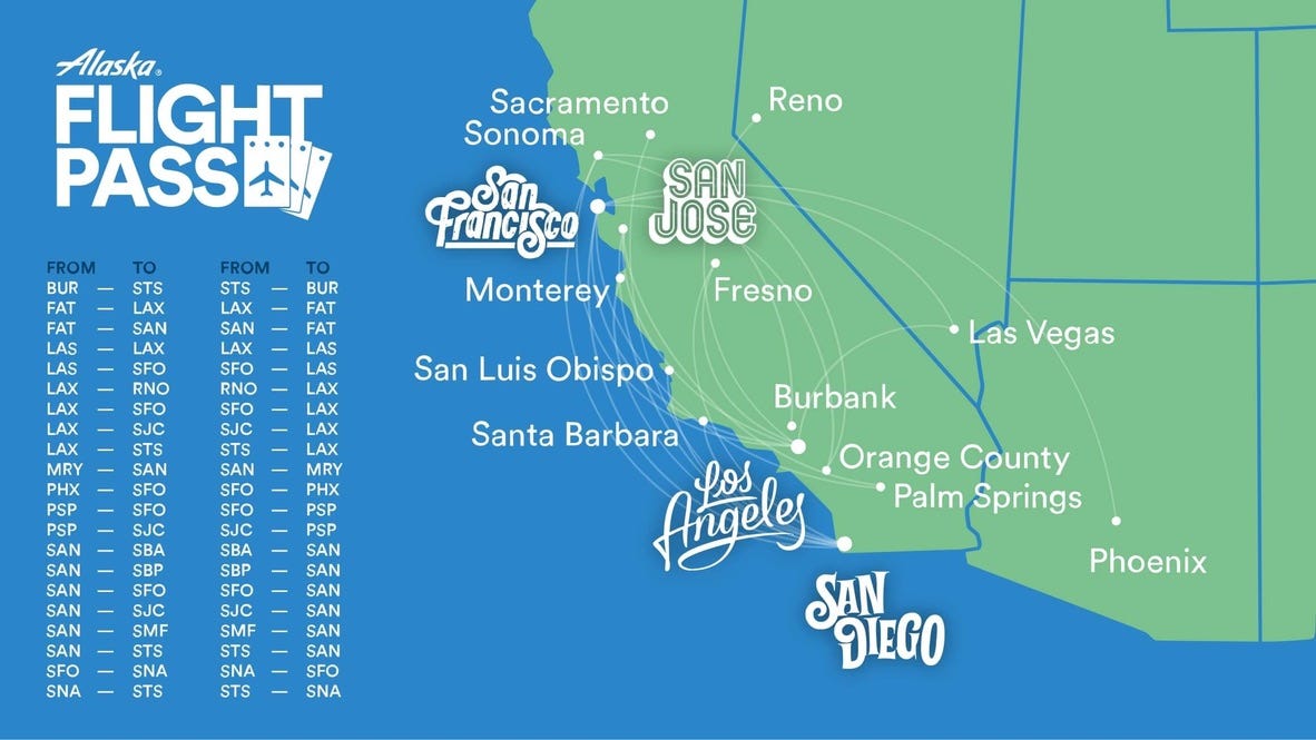 Alaska's Flight Pass route map.