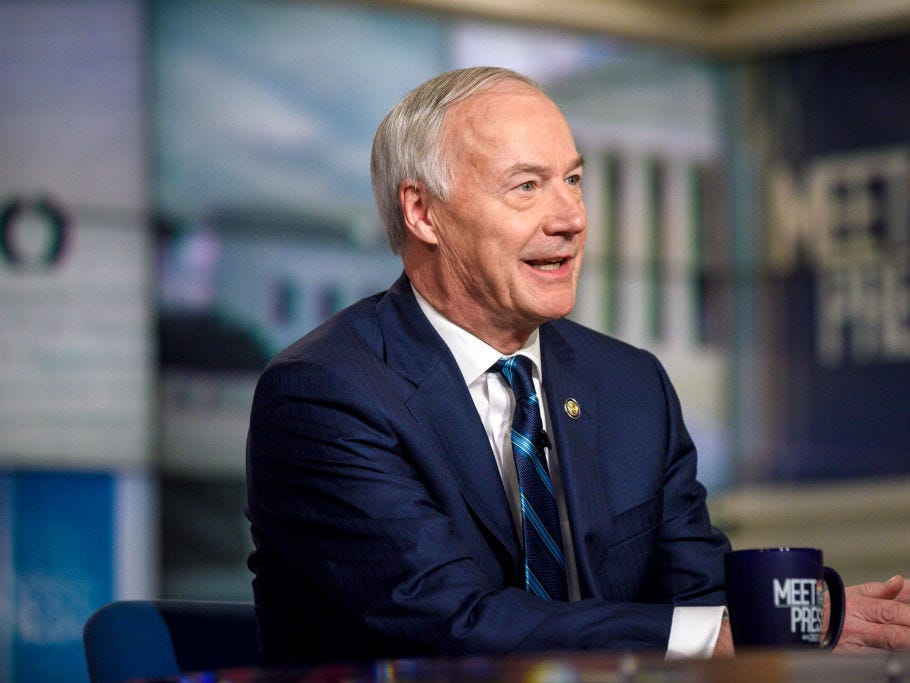 Governor Asa Hutchinson, R-Ark., appears on "Meet the Press" in Washington, D.C., Sunday, Feb. 24, 2019.