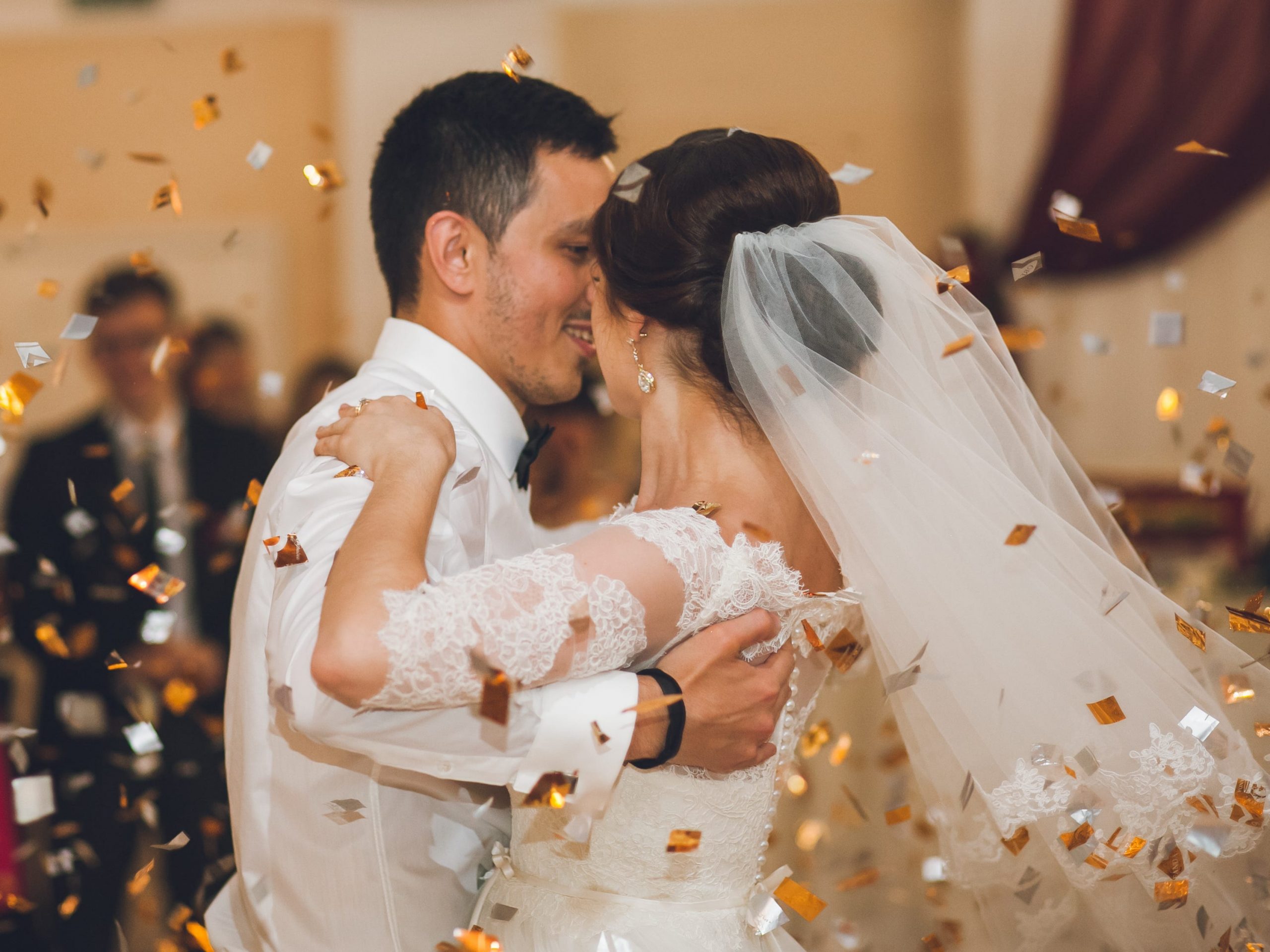 Couple dancing at wedding