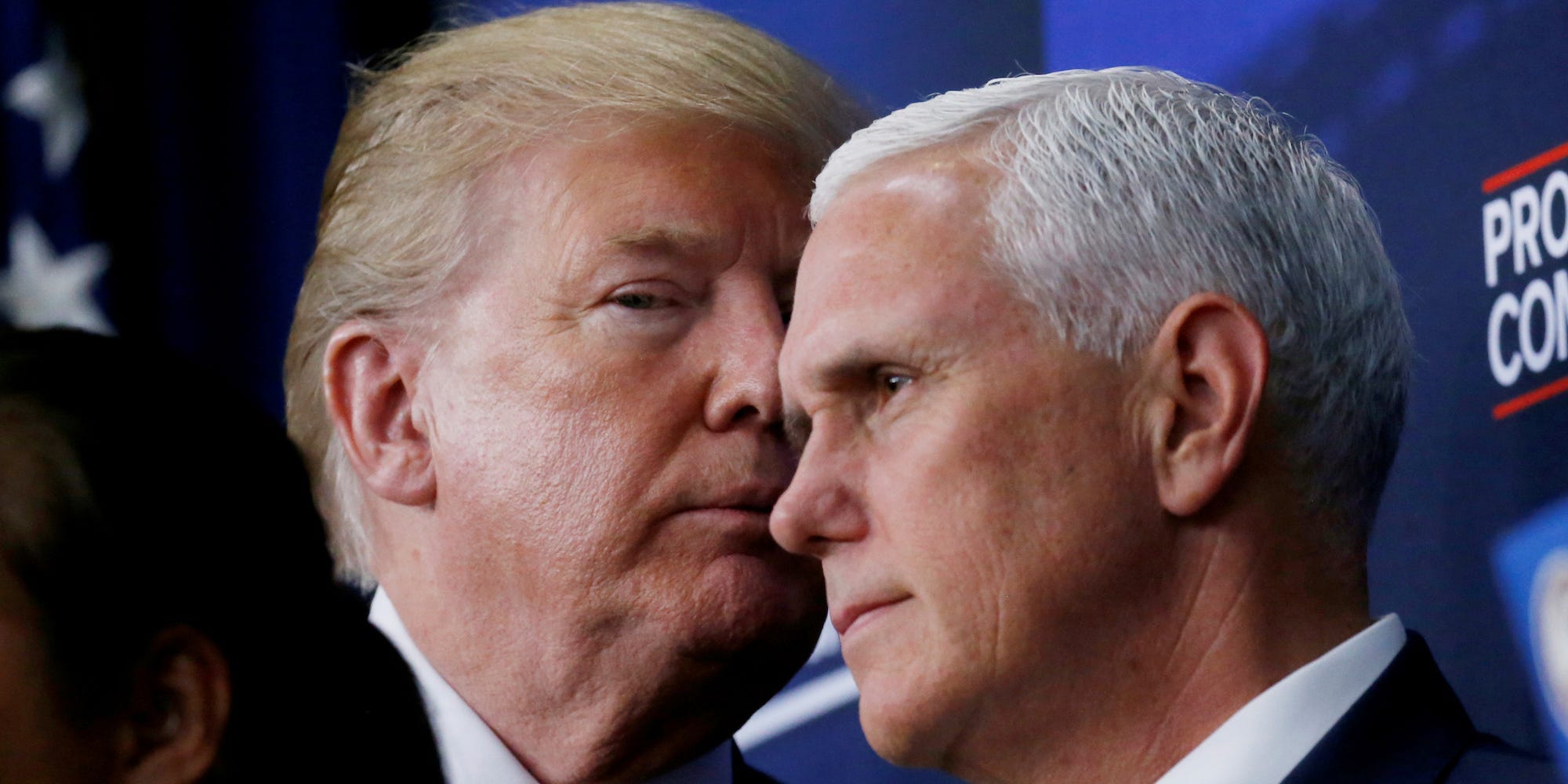 Former President Donald Trump and Former ‪Vice President Mike Pence‬ at an event at the White House on June 22, 2018.