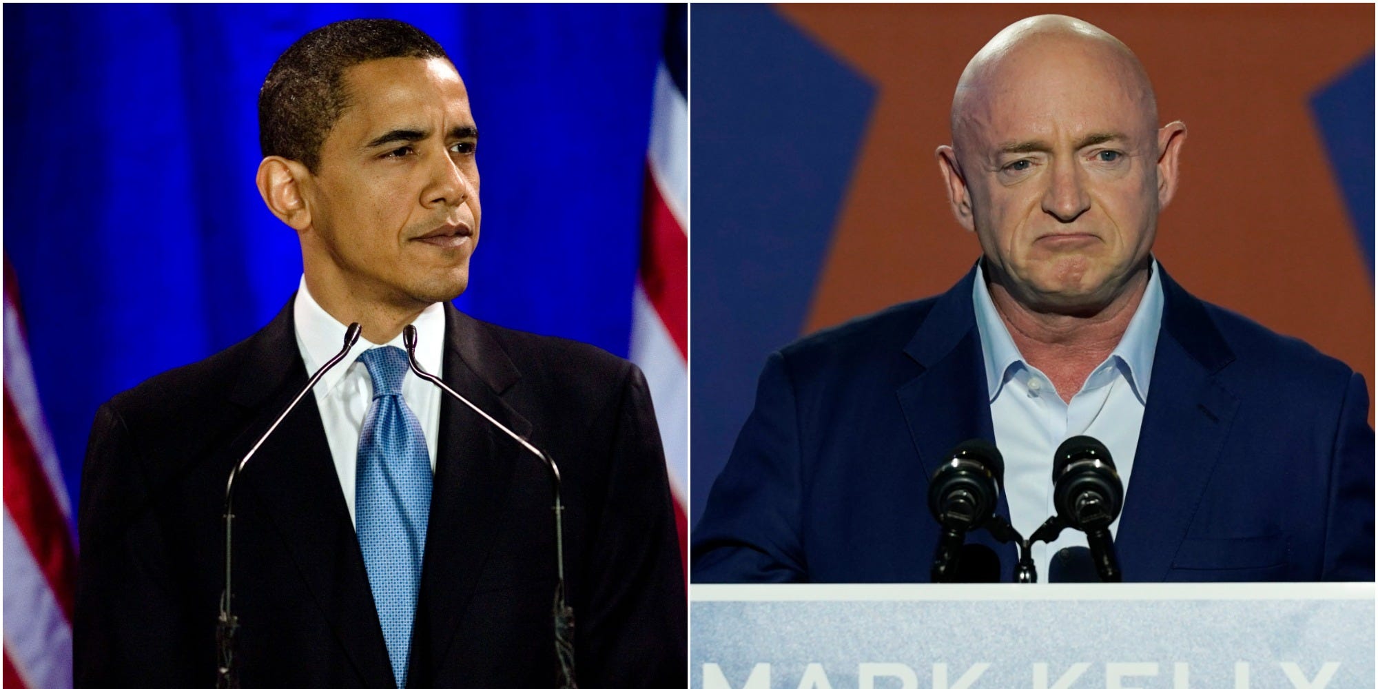 Barack Obama and Mark Kelly