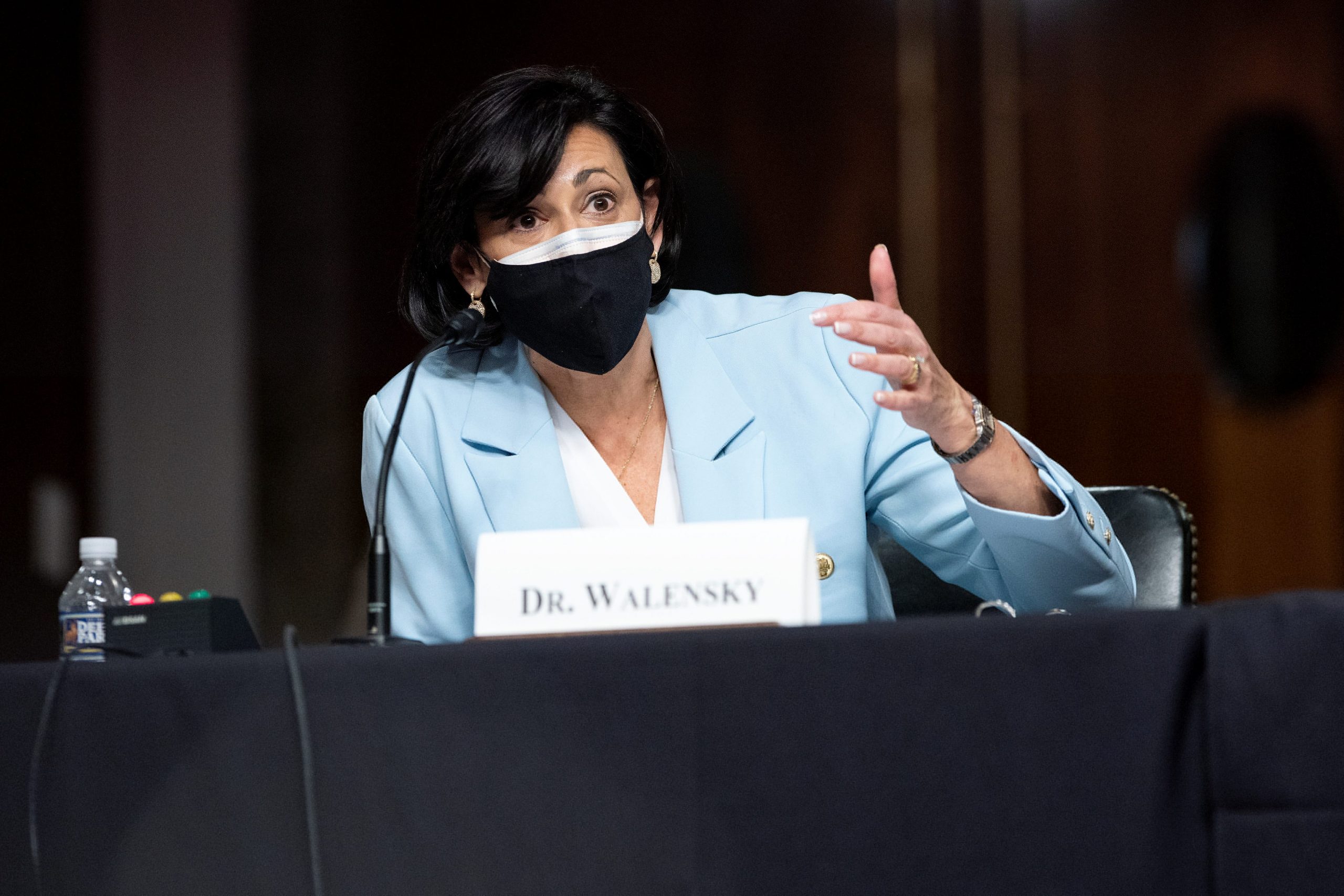 Dr. Rochelle Walensky speaks at a senate hearing on January 11