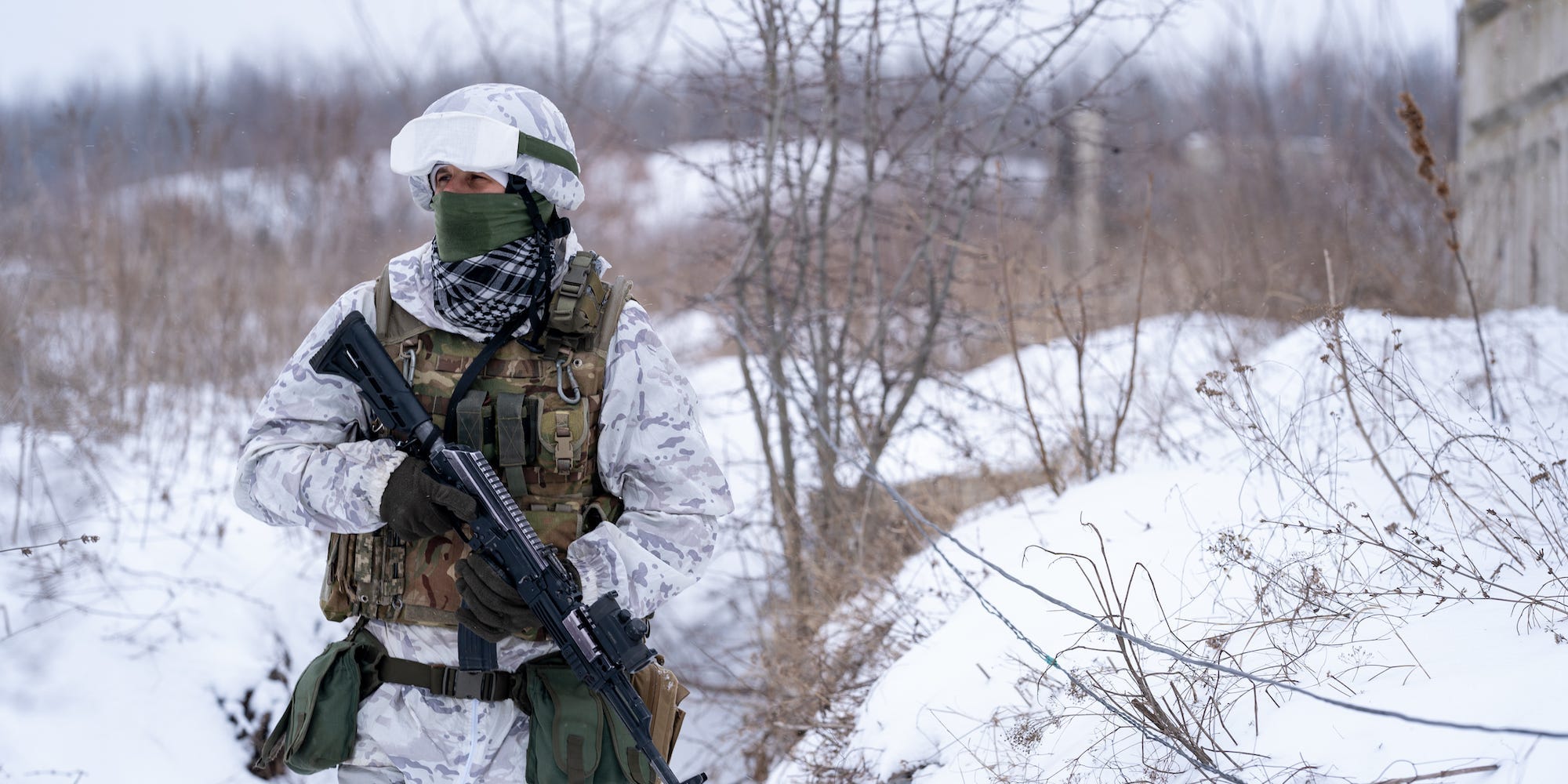 A Ukrainian soldier