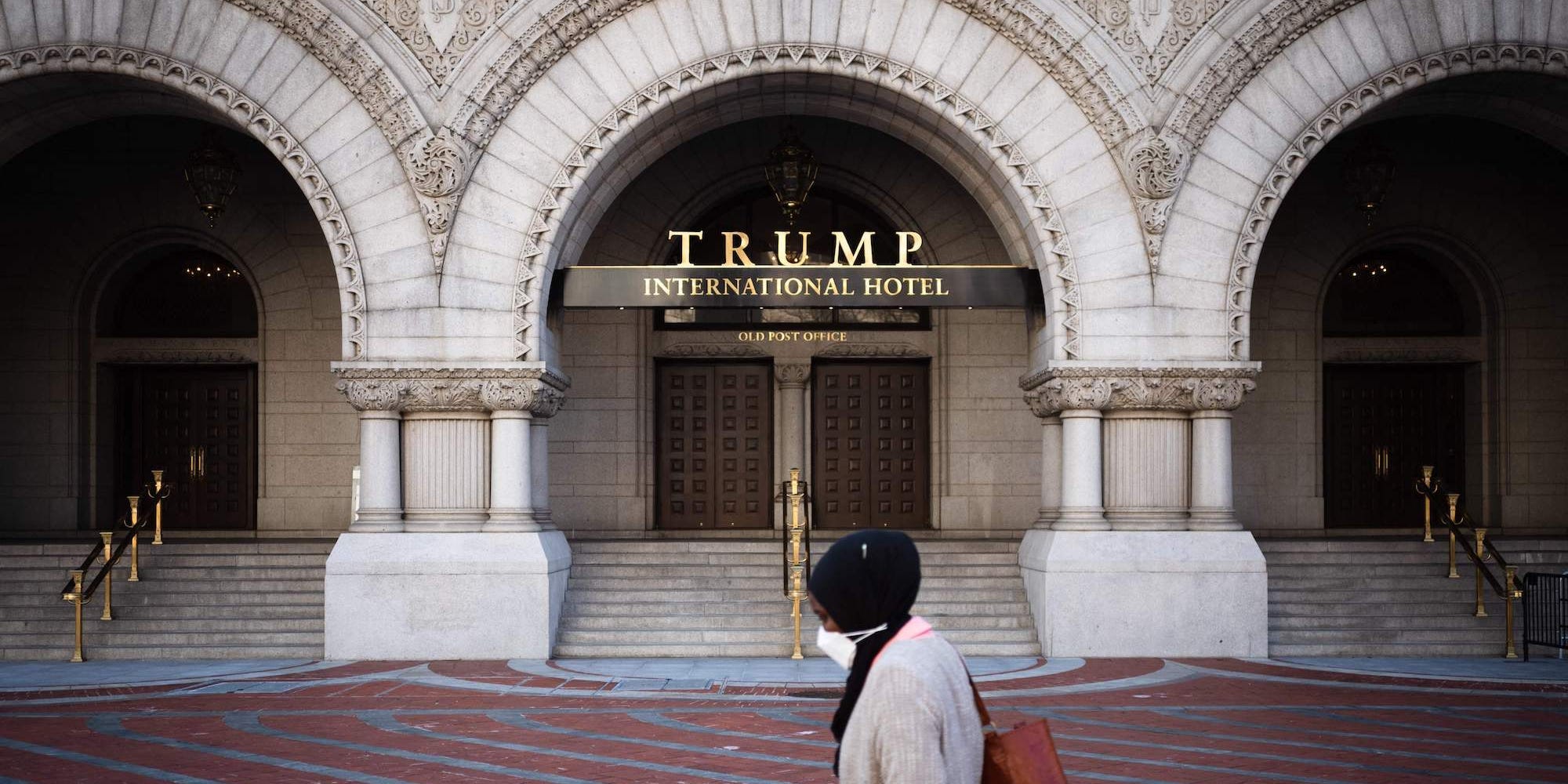 The Trump International Hotel in the Old Post Office Building in Washington, DC.