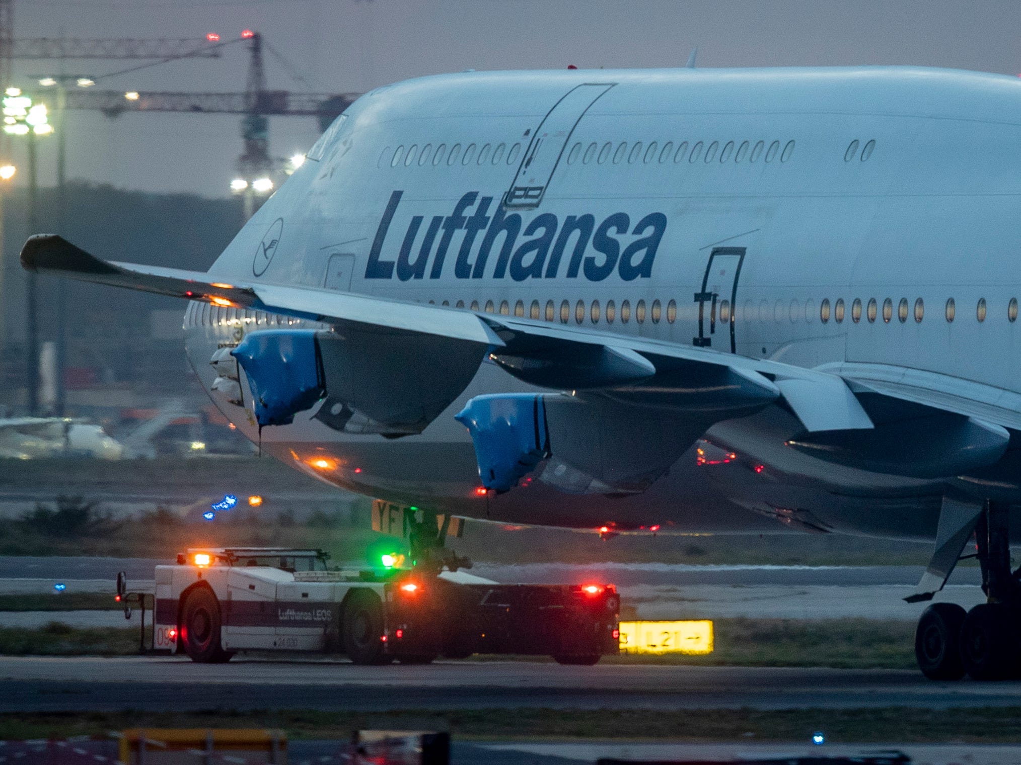 Lufthansa airplane.