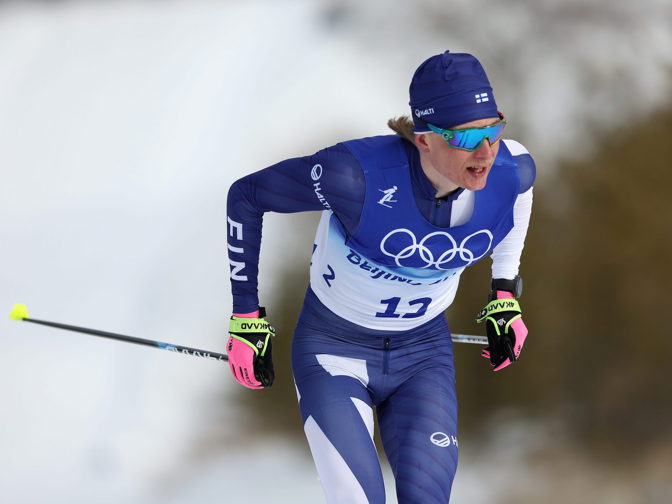 Remi Lindholm of Team Finland competes at the 2022 Winter Olyp