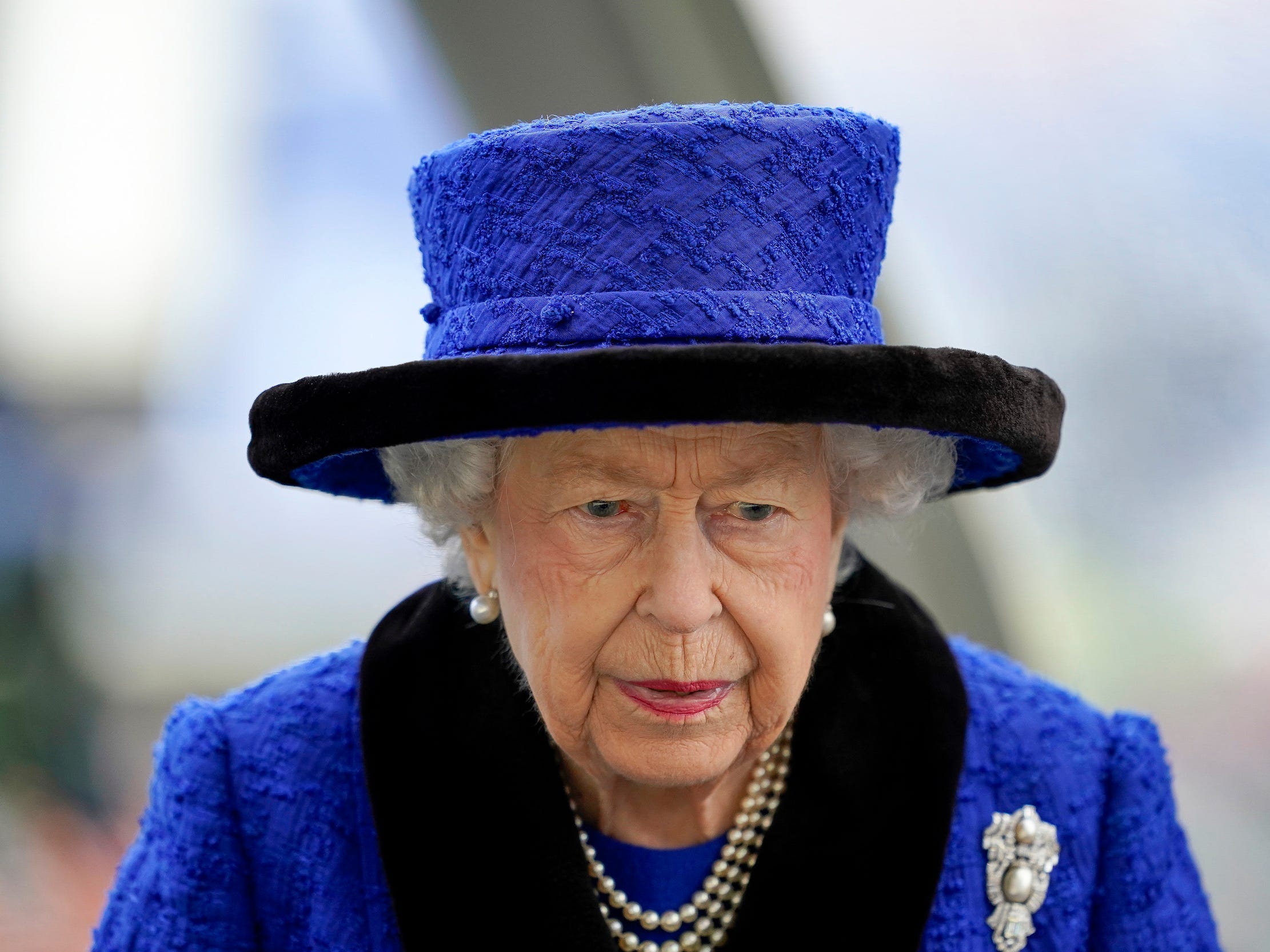 Queen Elizabeth II during the Qipco British Champions Day at Ascot Racecourse on October 16, 2021 in Ascot, England.