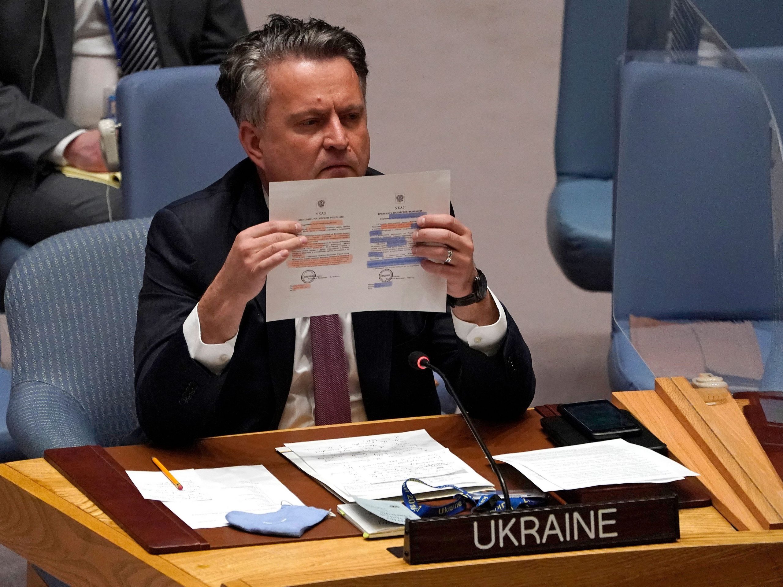 Ukraine's Ambassador to the UN Sergiy Kyslytsya