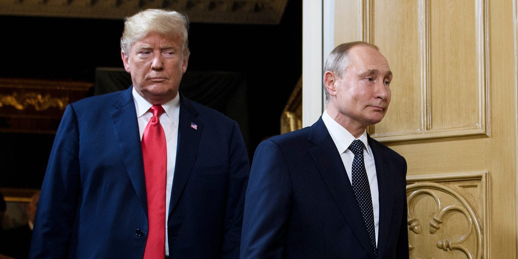 Former President Donald Trump and Russian President Vladimir Putin in Helsinki, Finland on July 16, 2018.