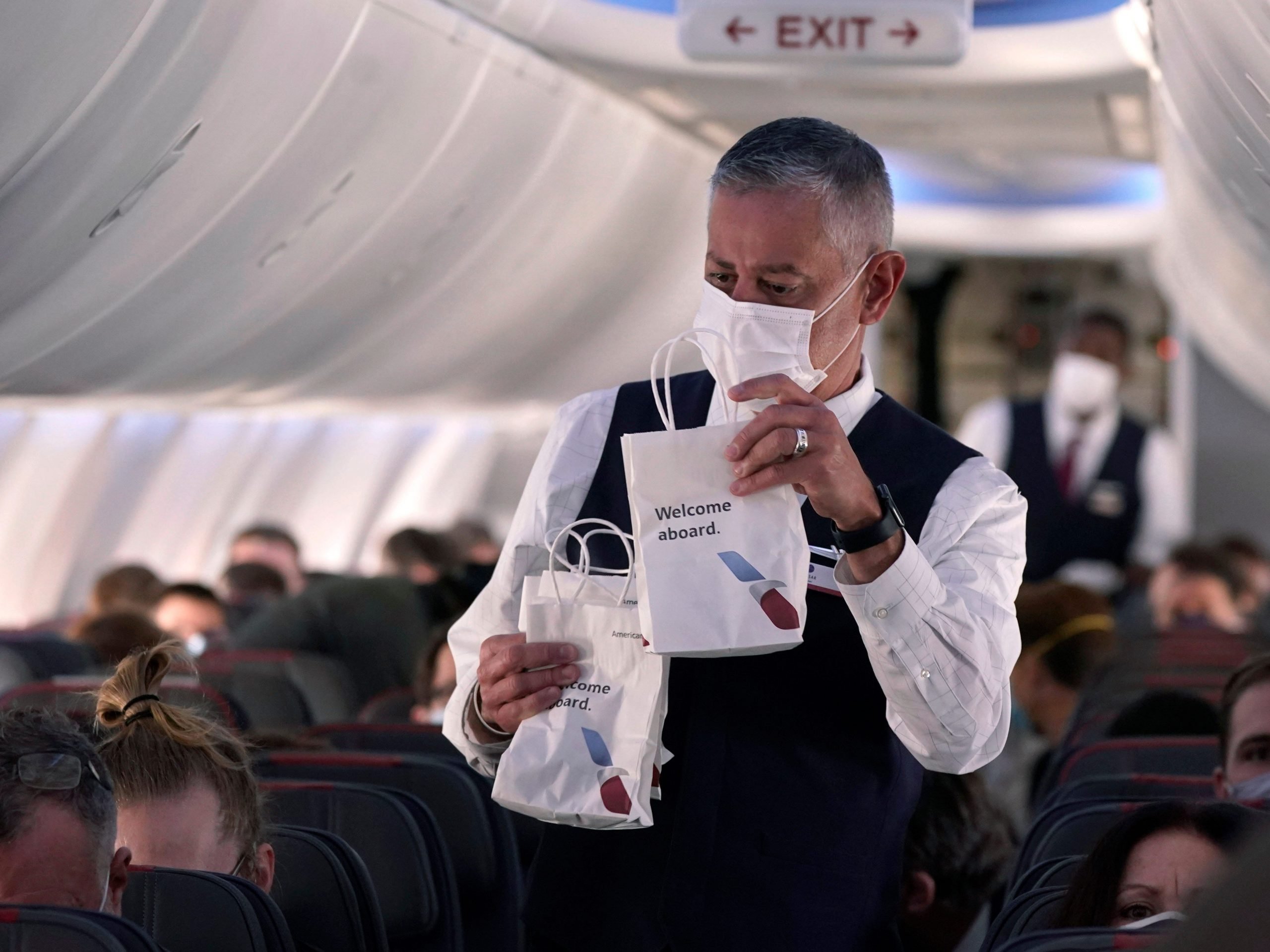 American Airlines flight attendant