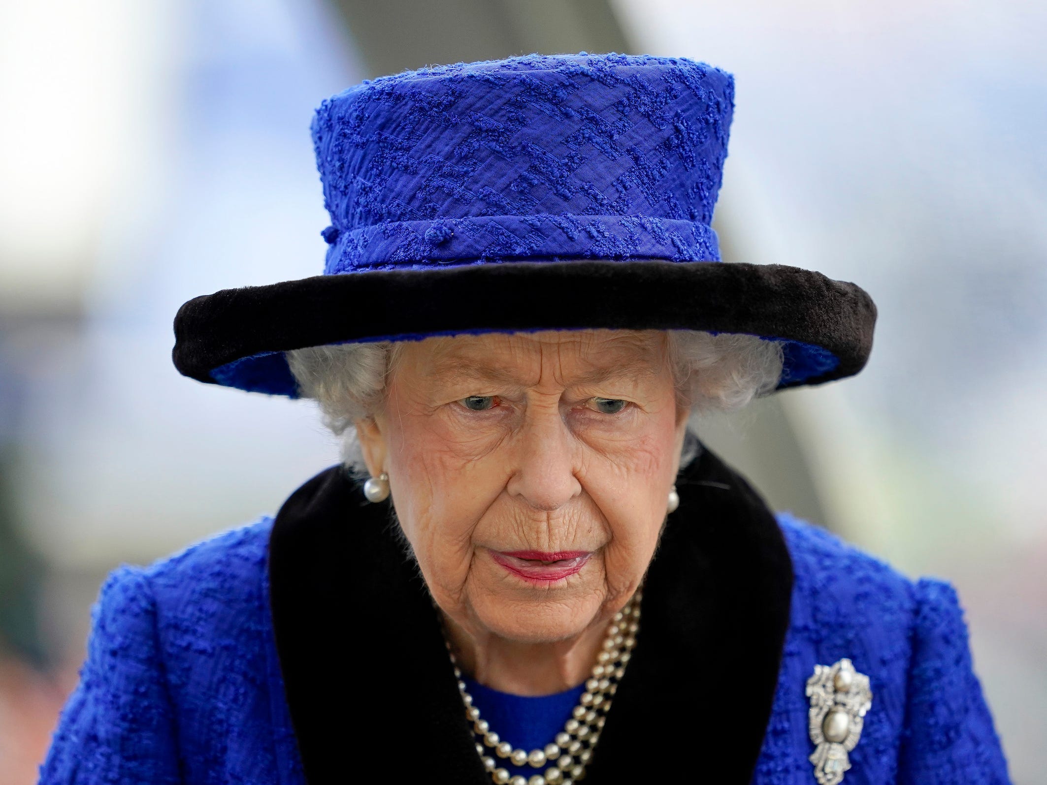 Queen Elizabeth II during the Qipco British Champions Day at Ascot Racecourse on October 16, 2021 in Ascot, England.