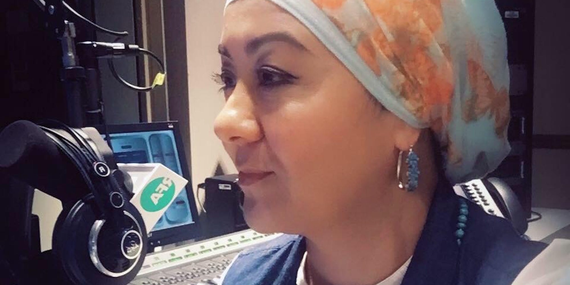 Gulchehra Hoja in a studio.