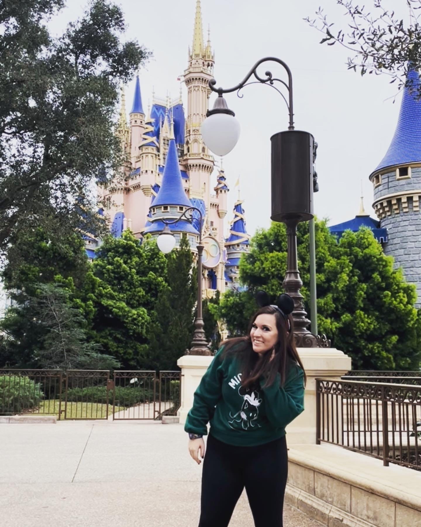 Disney fan Liz Gramlich at Disney World in February 2022.
