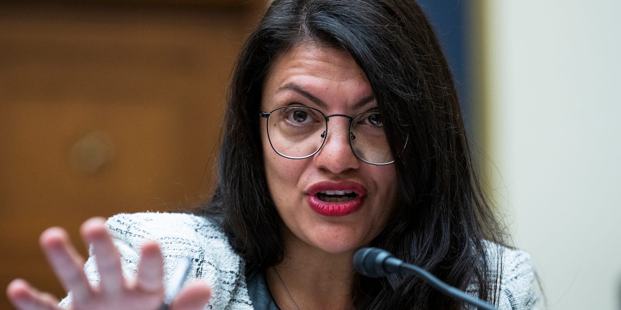 Democratic Rep. Rashida Tlaib of Michigan at a hearing on Capitol Hill on December 1, 2021.