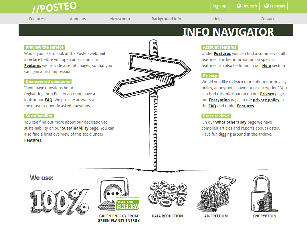 Posteo website