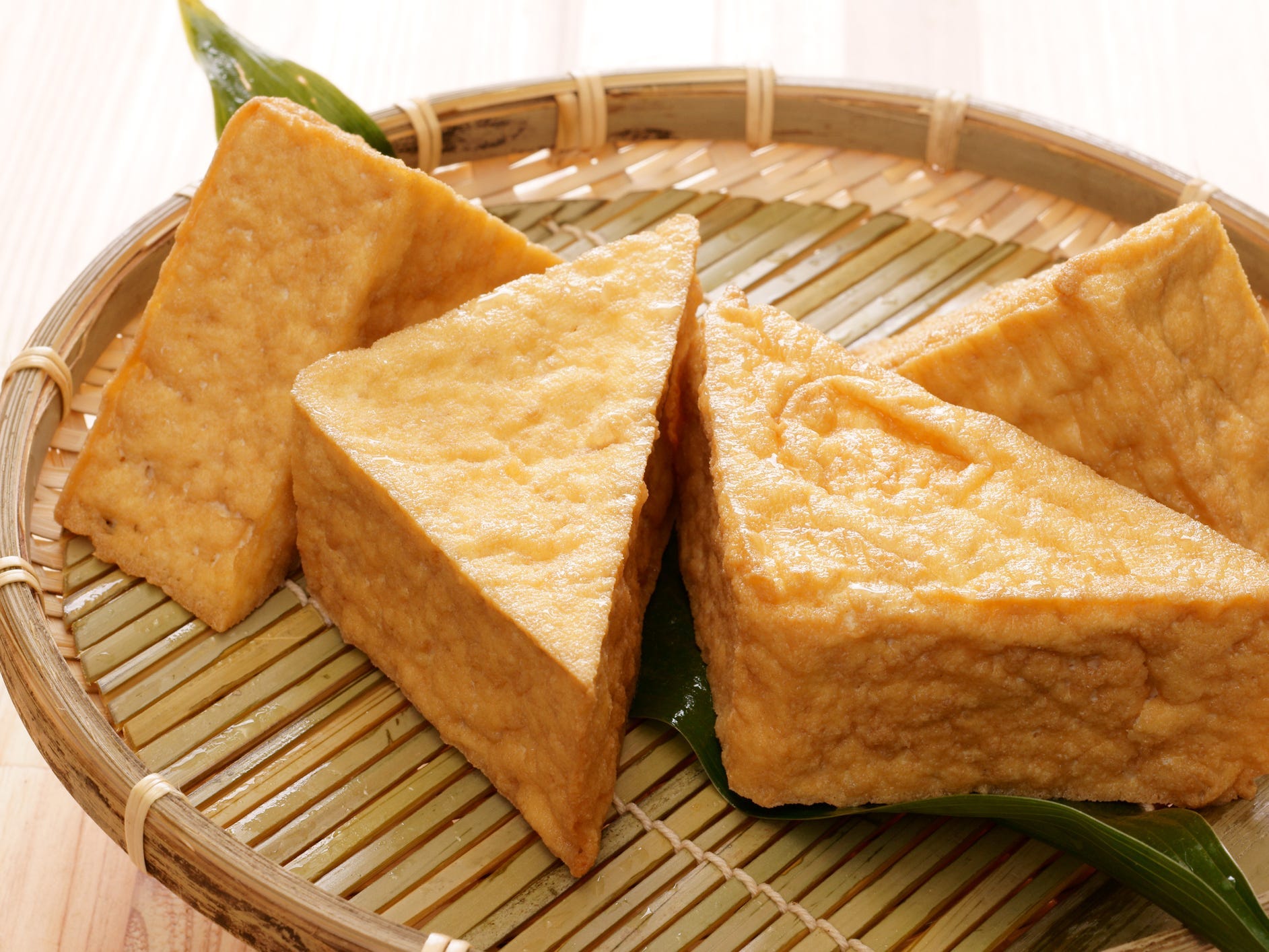 Fried tofu pieces