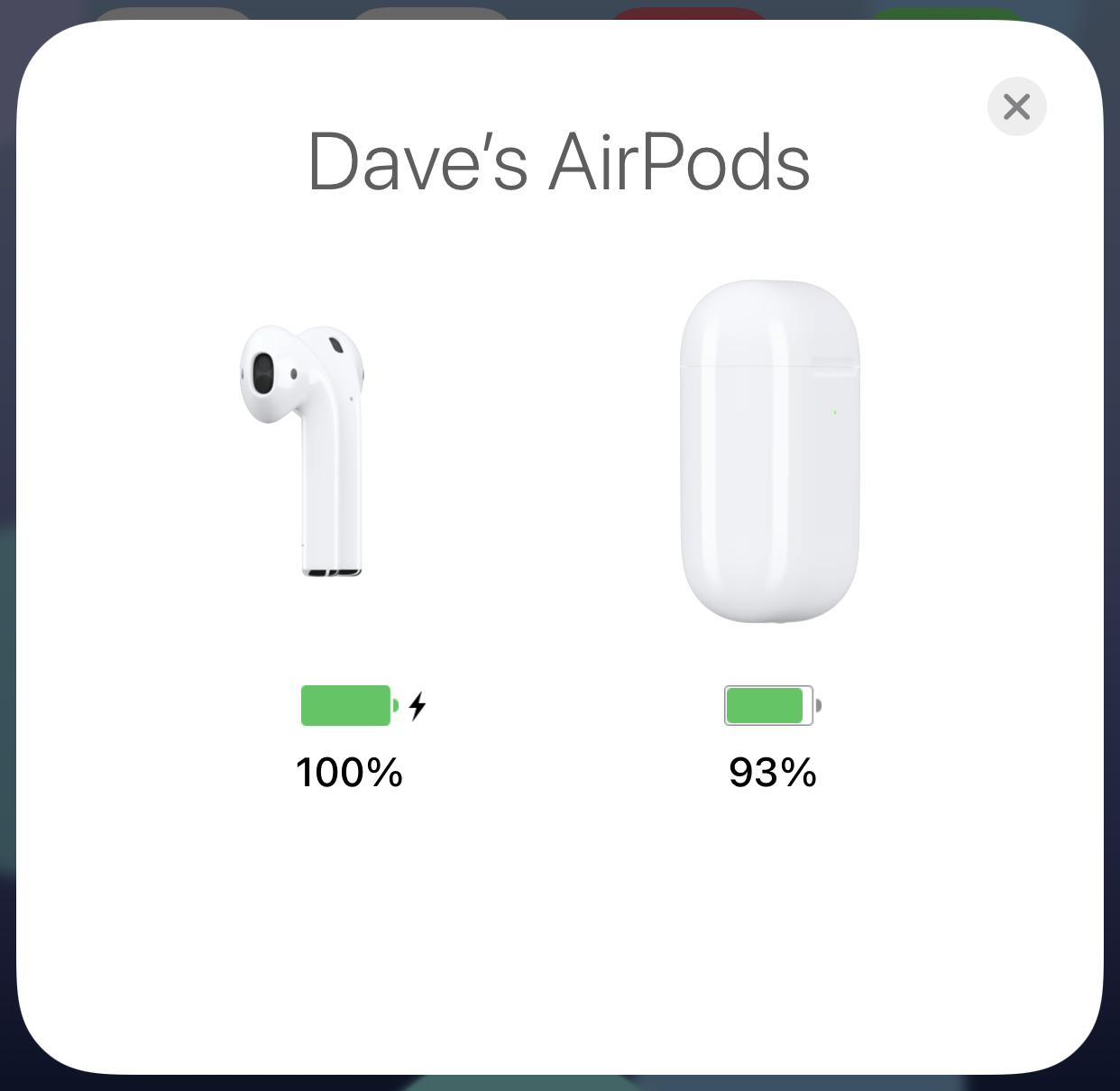AirPods charging