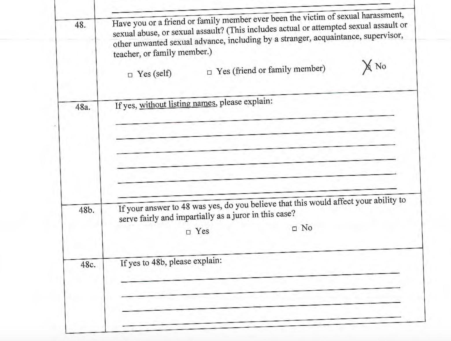 juror #50 questionnaire