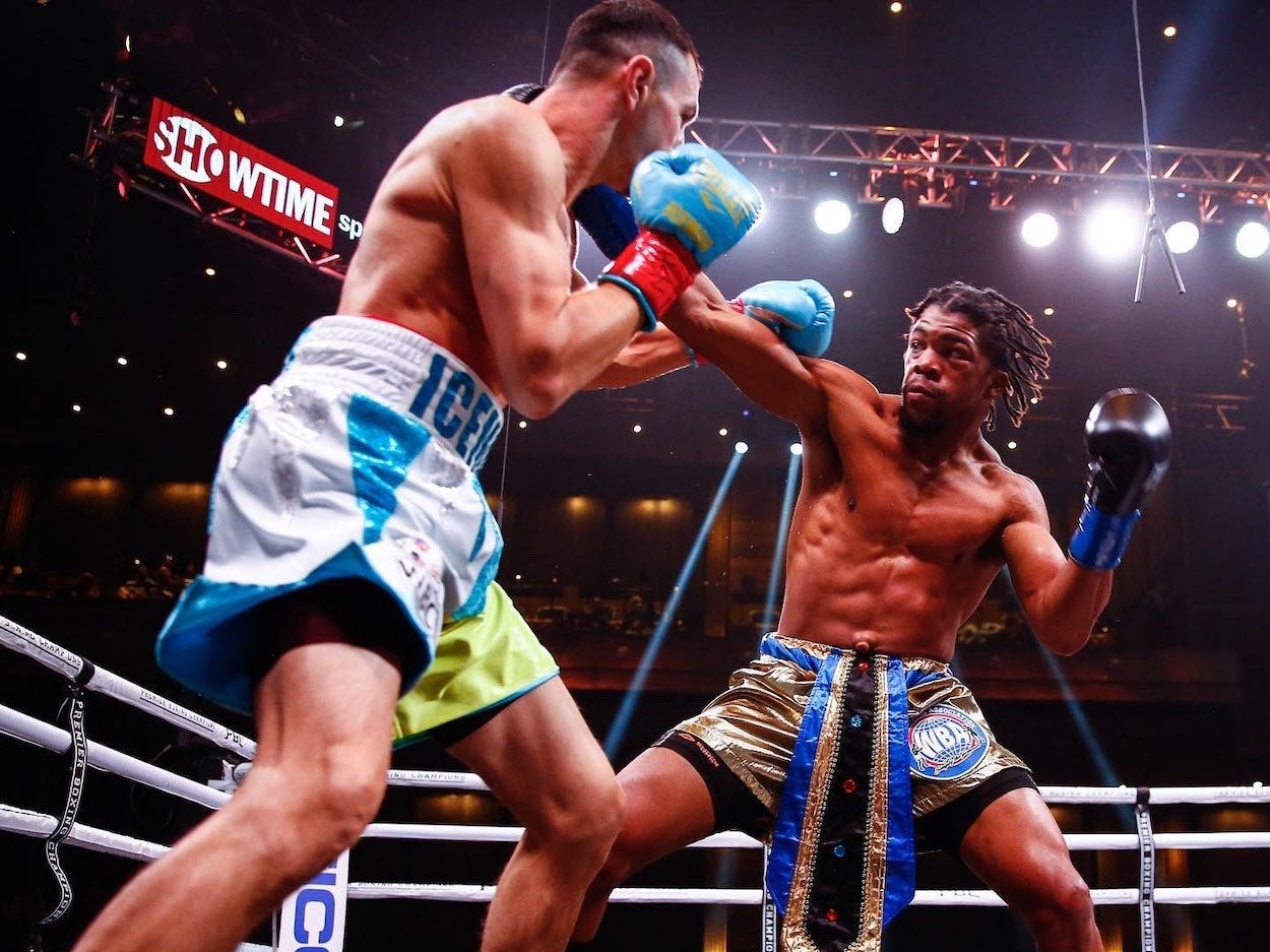 Gary Antuanne Russell and Viktor Postol fought a super lightweight match Saturday.