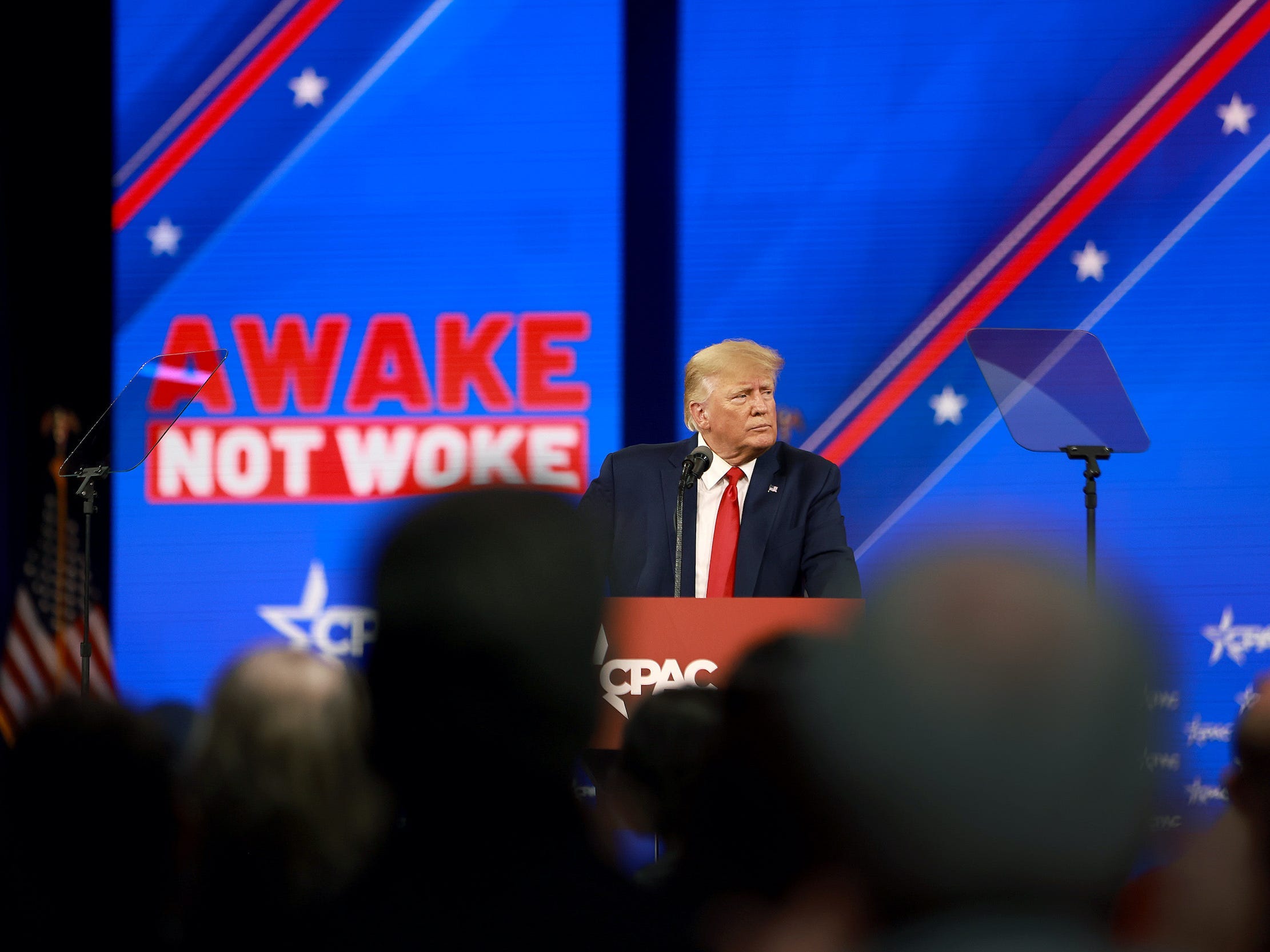 Former President Donald Trump speaks during the Conservative Political Action Conference at The Rosen Shingle Creek on February 26, 2022 in Orlando, Florida. CPAC, which began in 1974, is an annual political conference attended by conservative activists and elected officials.