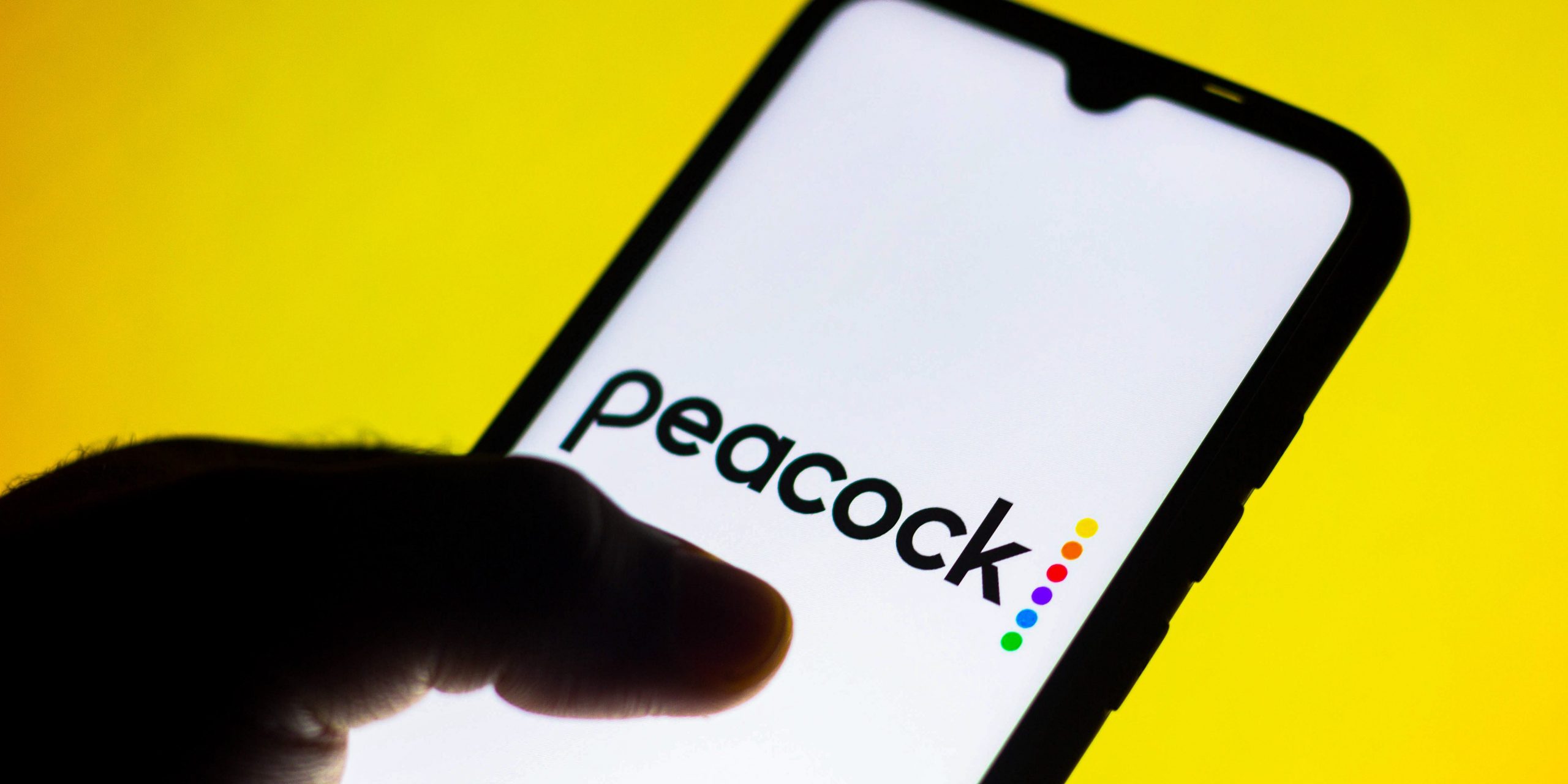 peacock logo on phone