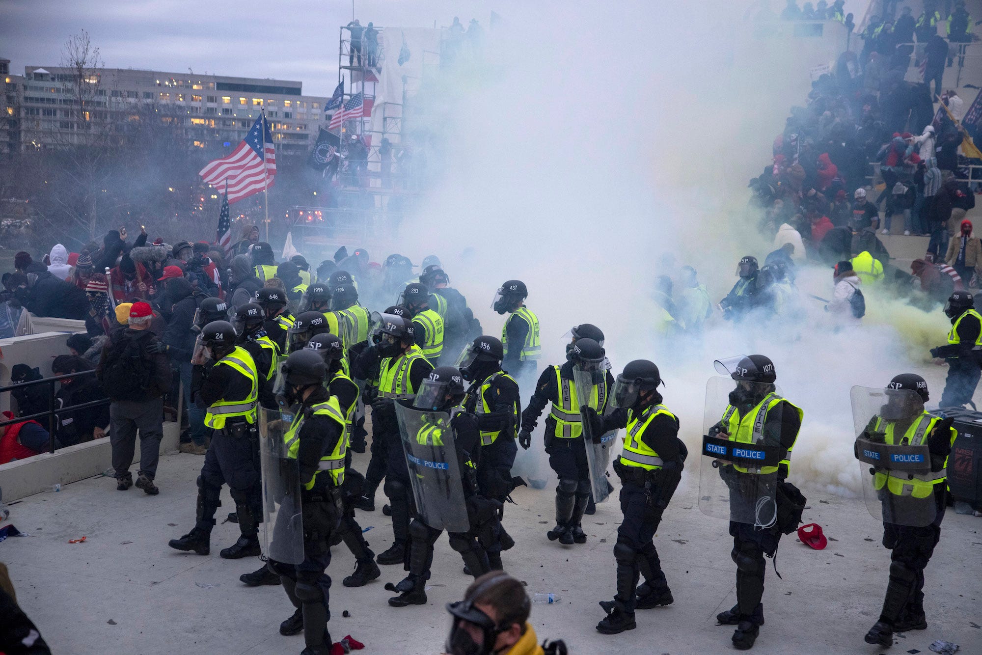 Police teargas January 6 attackers