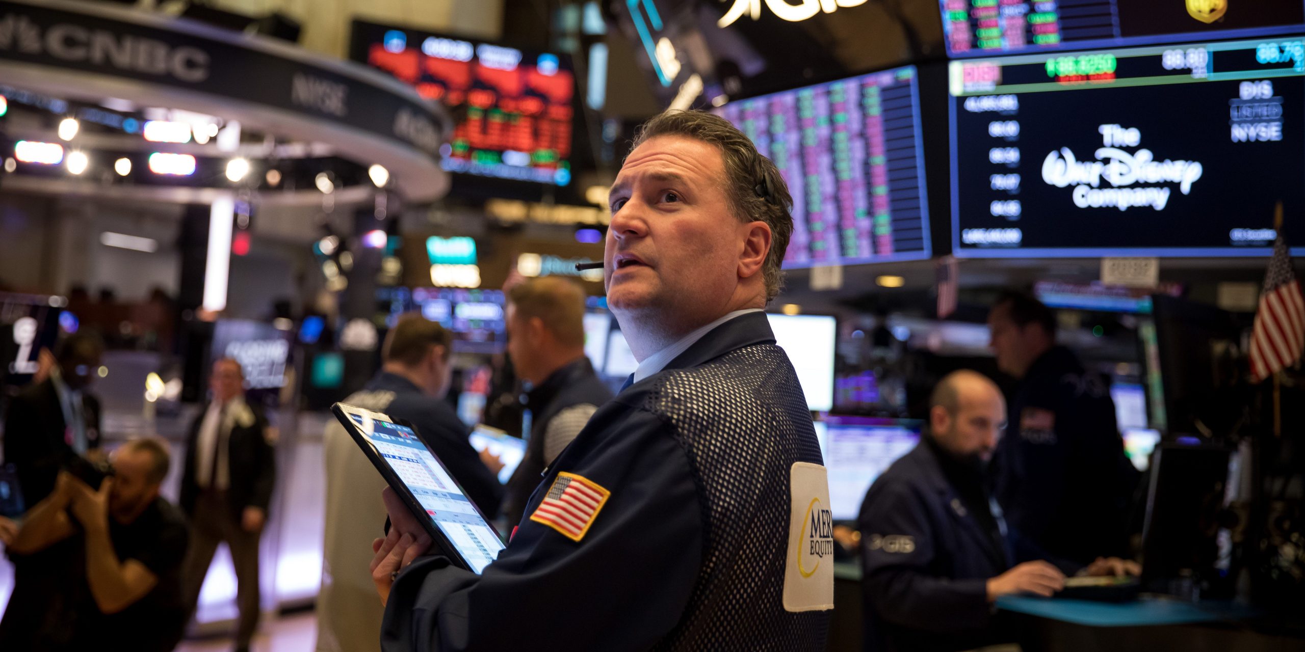 Stock market Dow Jones trader New York