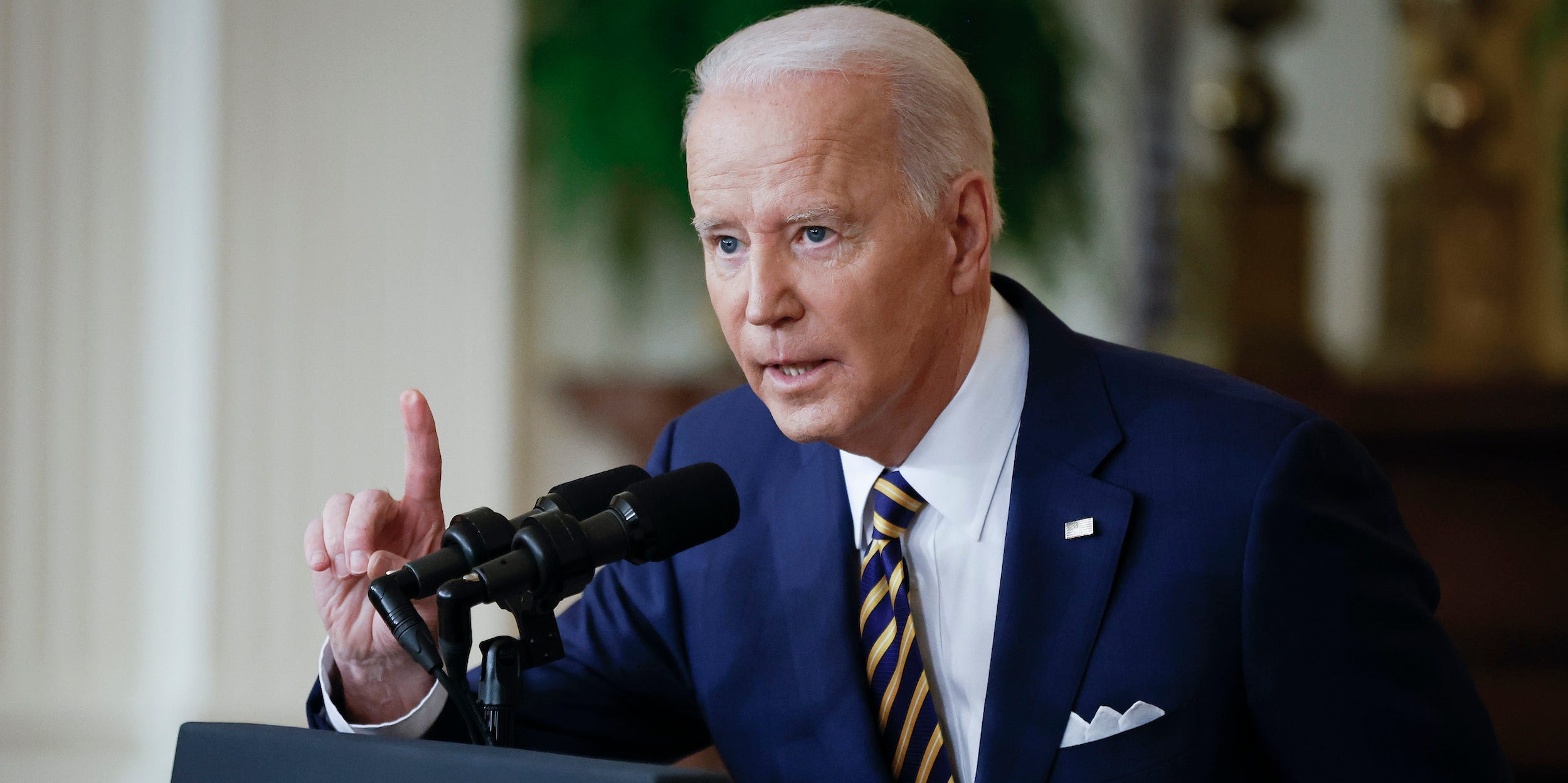 President Joe Biden at his first press conference of 2022.