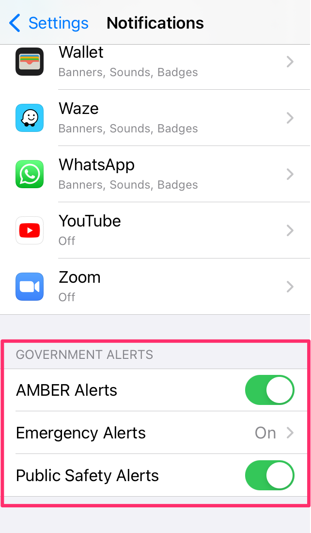 How To Turn The Emergency Alerts On Your Iphone On Or Off