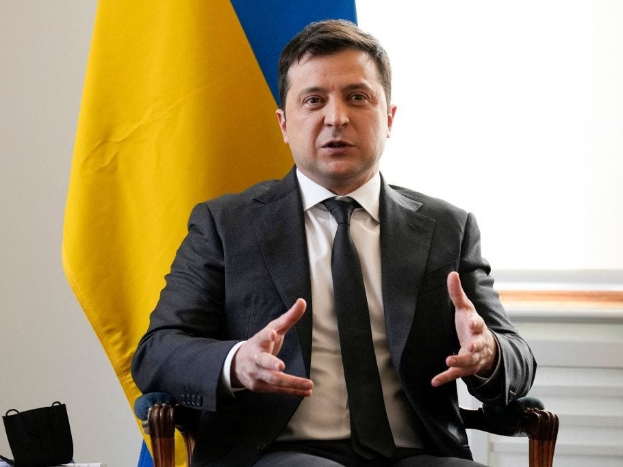 Ukrainian President Volodymyr Zelensky