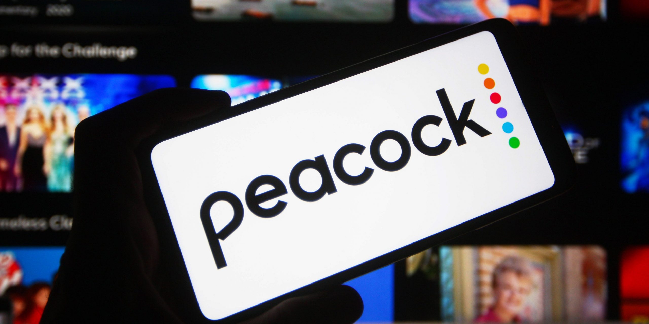 peacock logo on phone