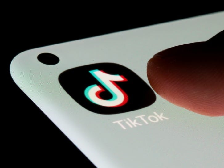 TikTok app is seen on a smartphone in this illustration taken, July 13, 2021.