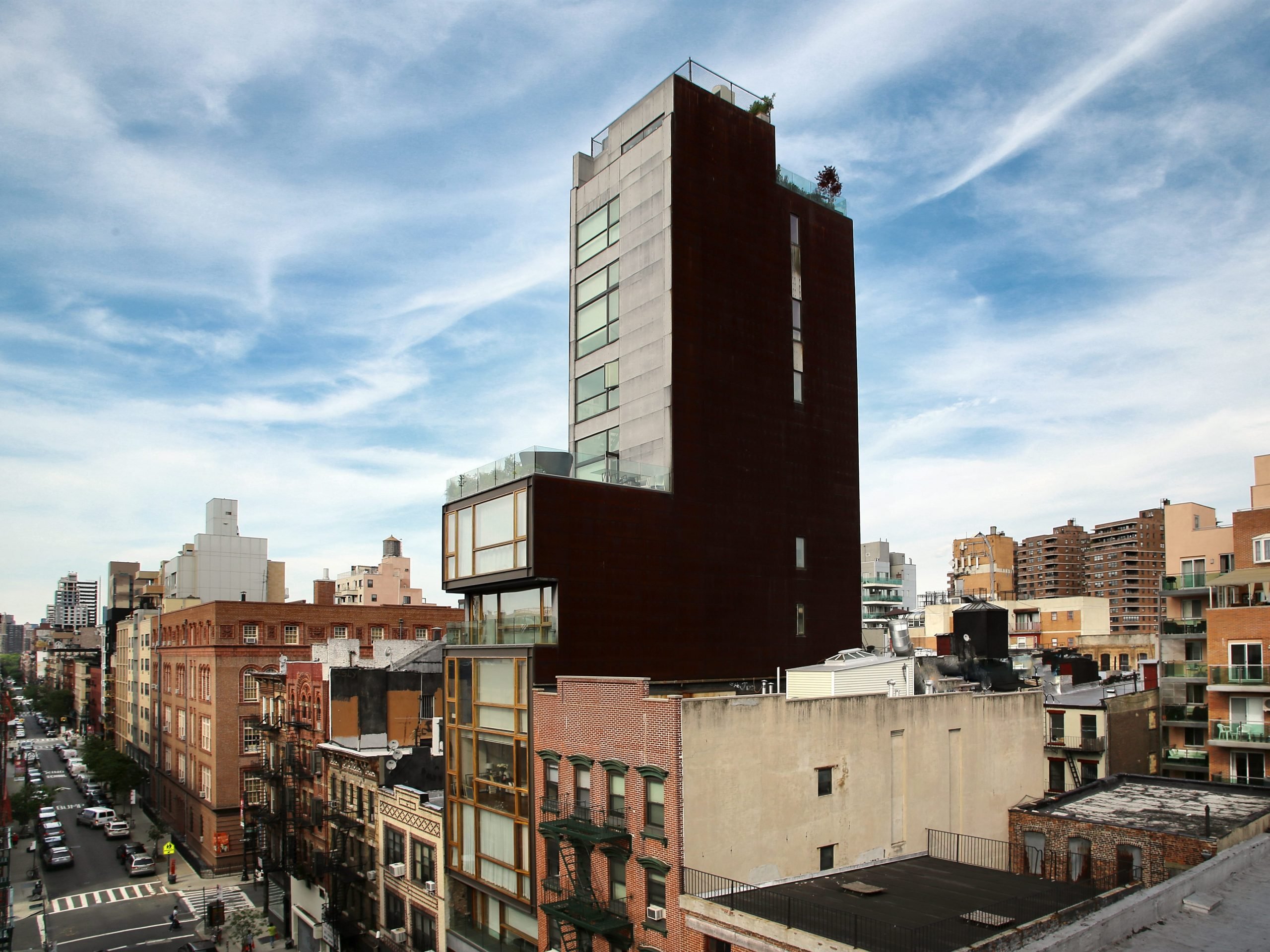 A high rise condominium in Manhattan.