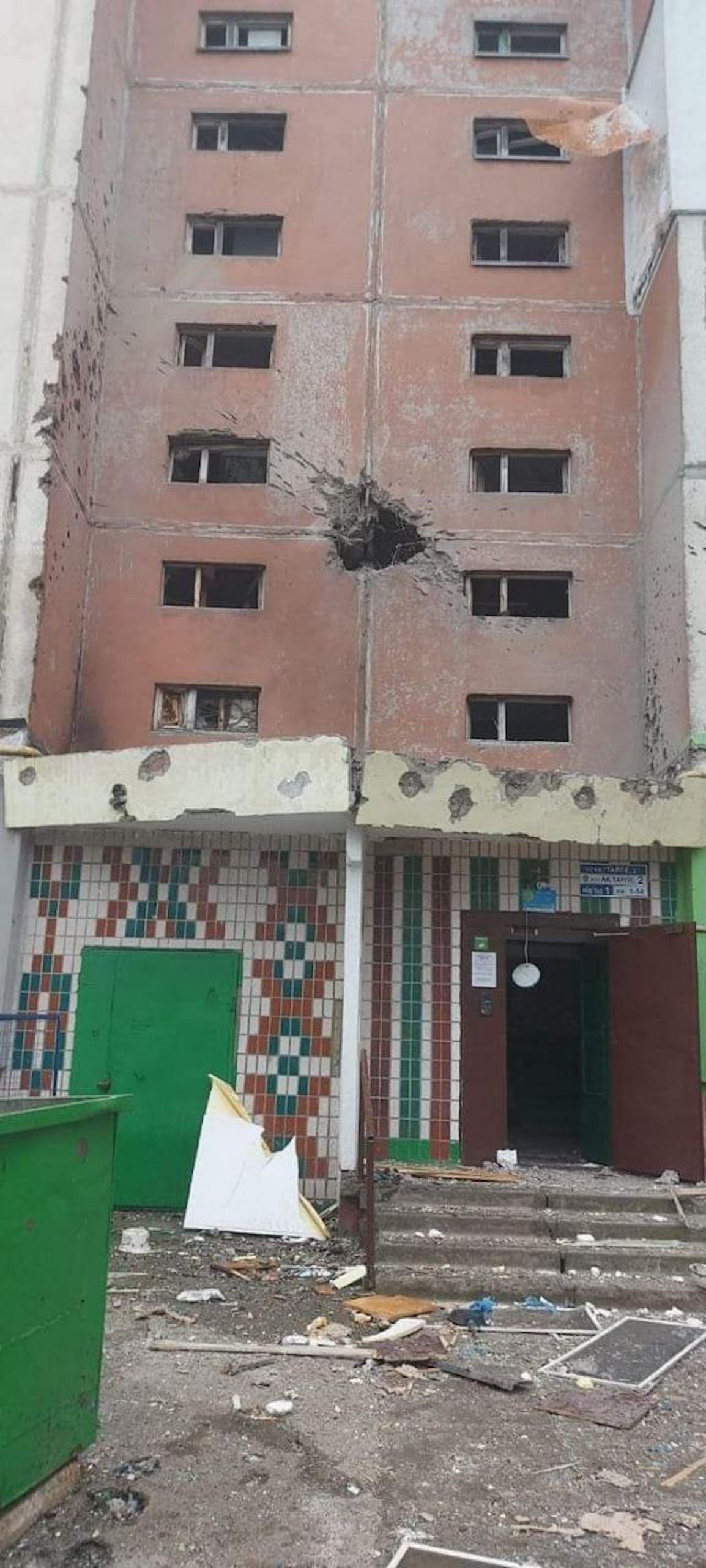 A building in Kherson on February 28, 2022.