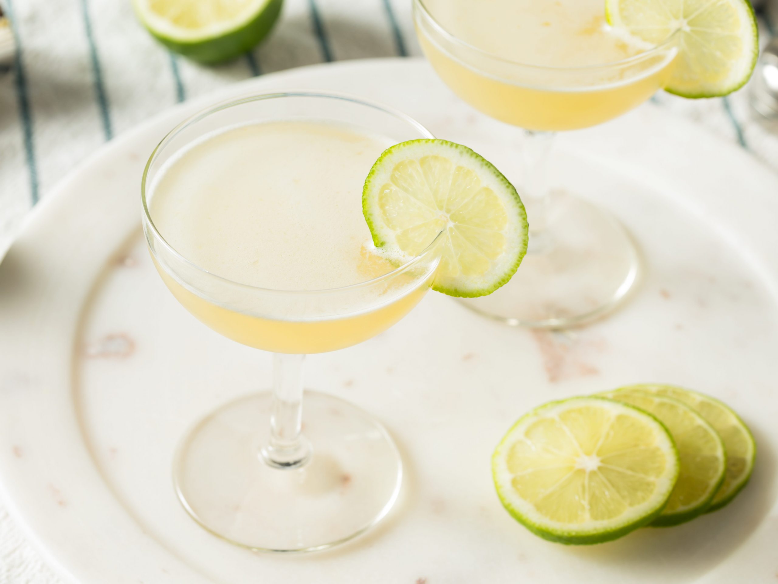 French gimlet cocktail