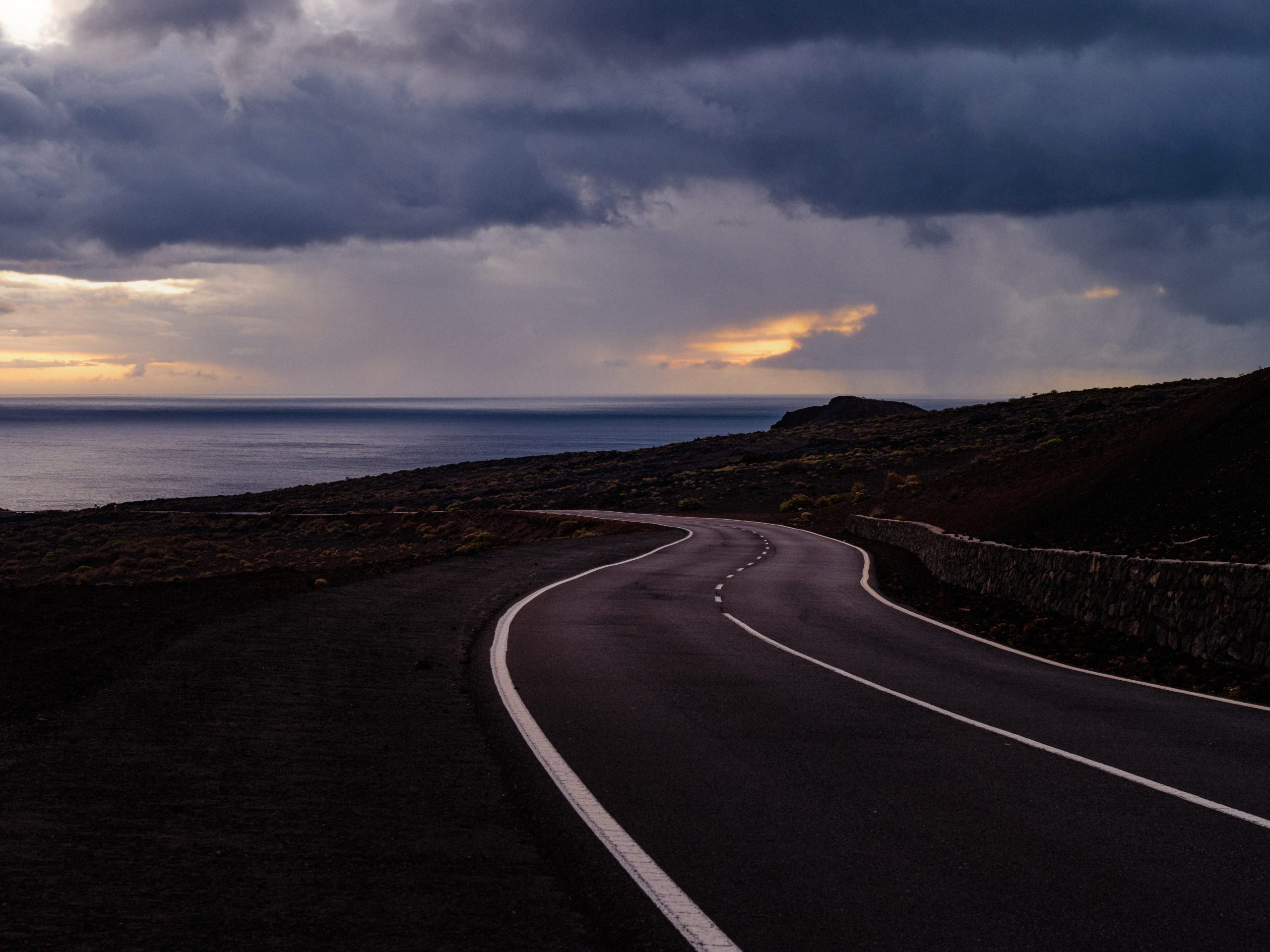 A winding road on El Hierro, Canary Islands