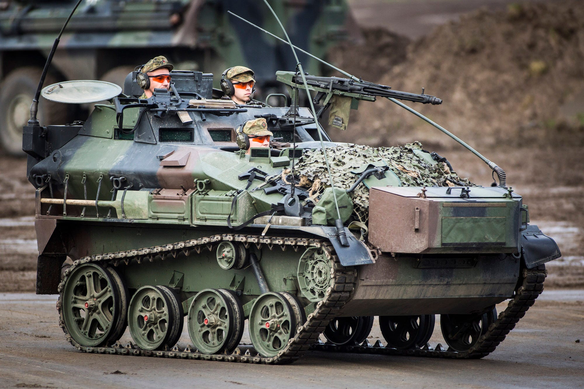 German Bundeswehr soldiers in Wiesel 1 MK light armored vehicle