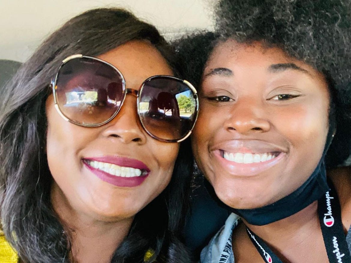 Ebony Simpson and niece