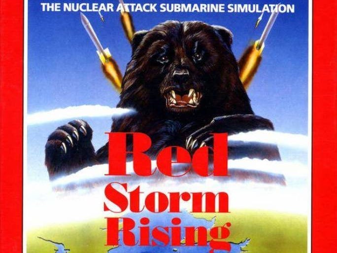 Cover of the 1988 video game based on the Tom Clancy novel "Red Storm Rising"