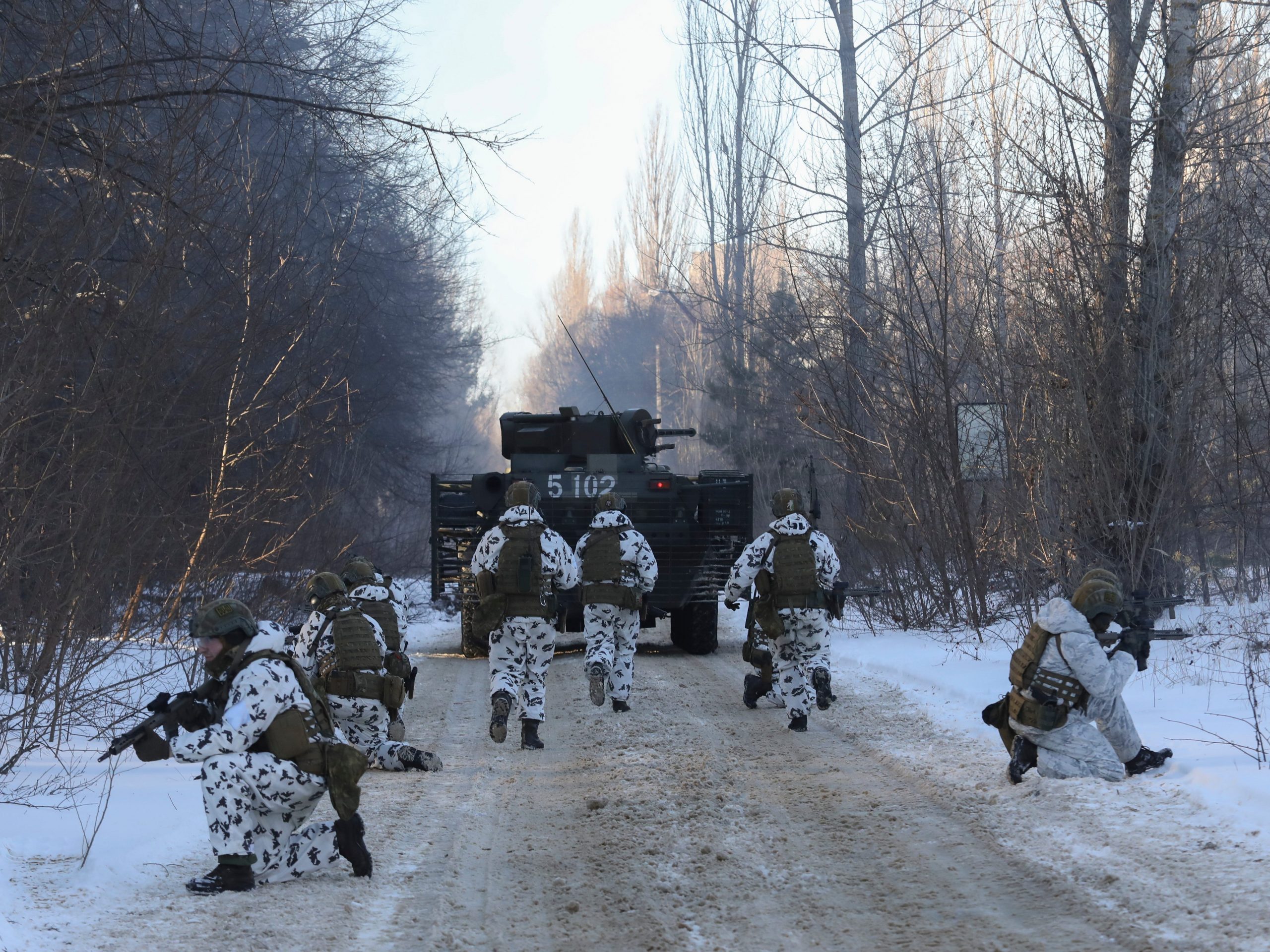 Ukrainian troops.